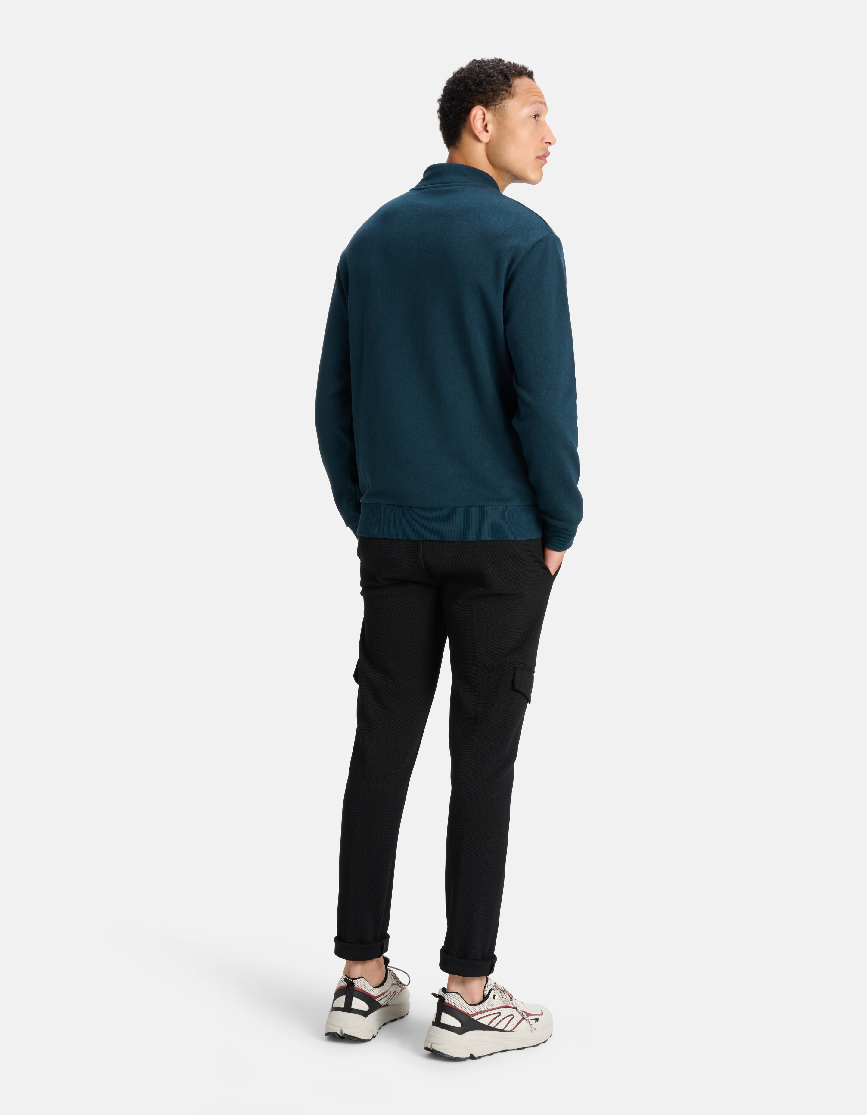 Rits Sweater Donkergroen SHOEBY MEN