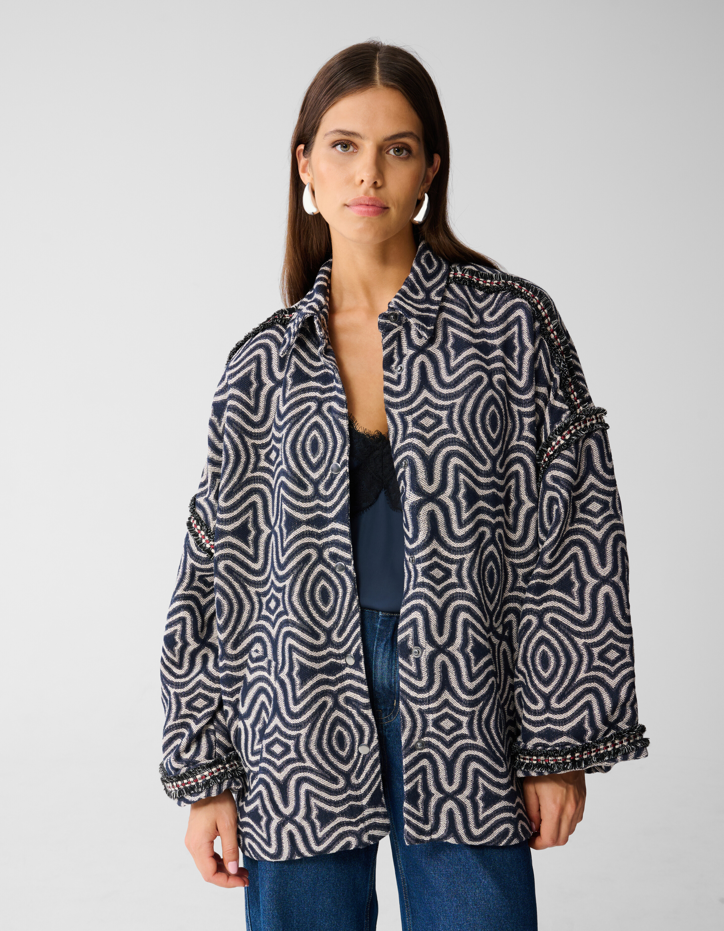 Jacquard Tape Jack Donkerblauw By Mieke SHOEBY WOMEN