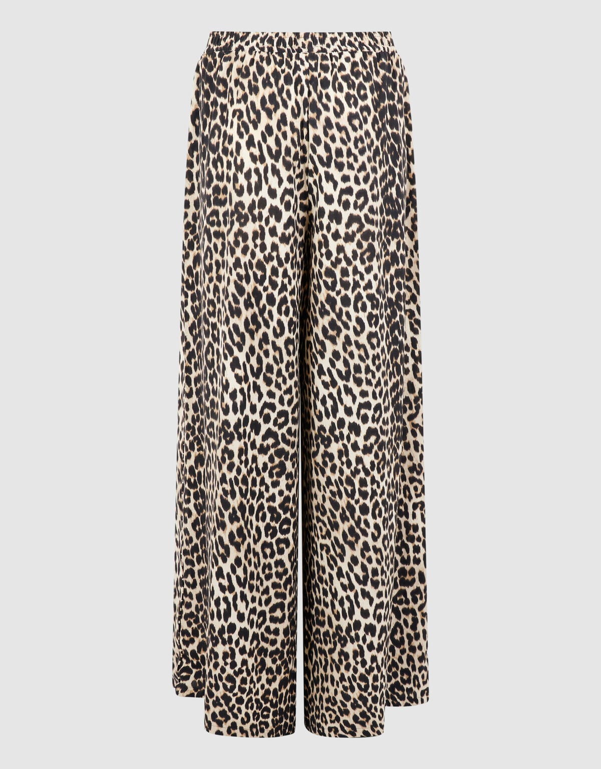 Leopard Twist Wide Leg Fit Broek Bruin SHOEBY WOMEN