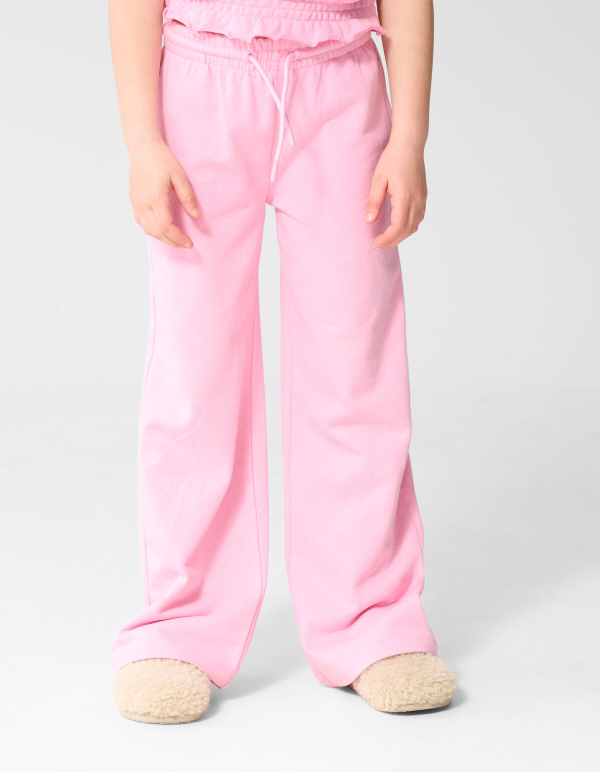 Sweat Wide Leg Fit Broek Lichtroze SHOEBY GIRLS