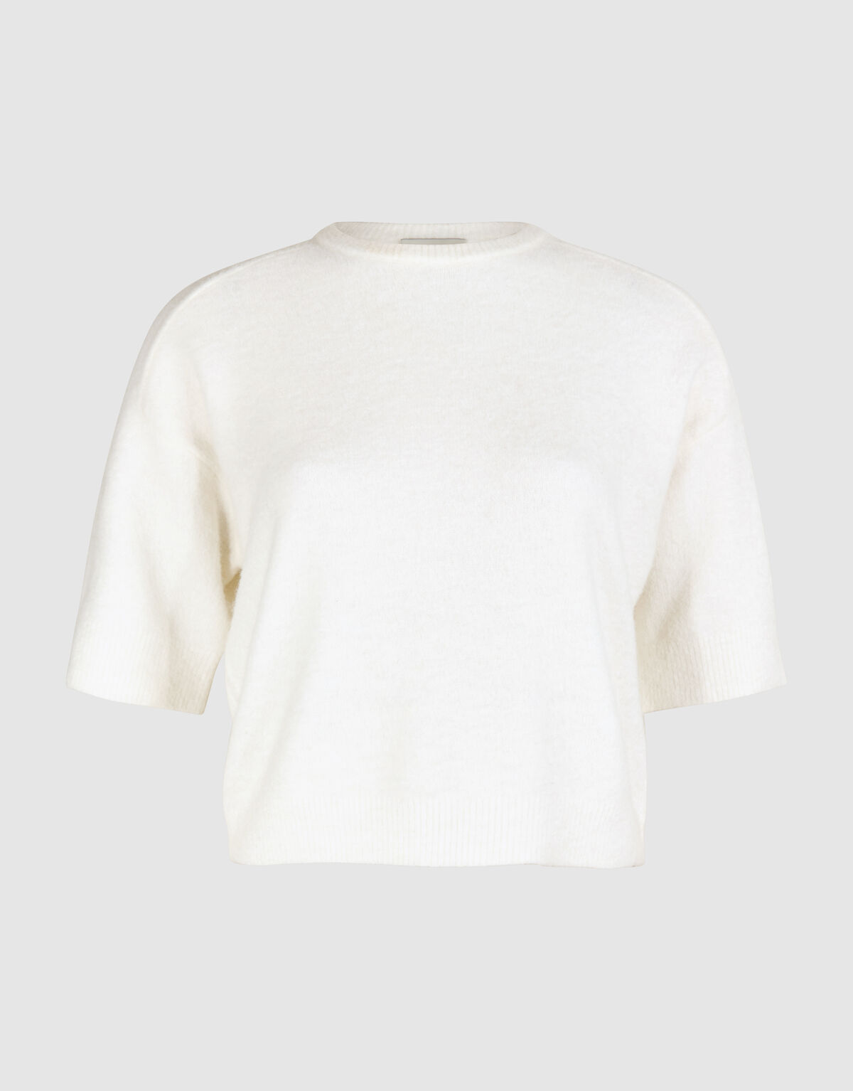 Short Sleeve Knit Top Gebroken Wit By Mieke SHOEBY WOMEN
