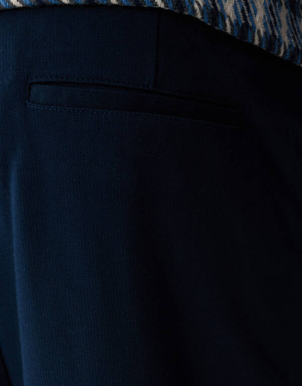 Pleated Regular Fit Broek Donkerblauw SHOEBY MEN