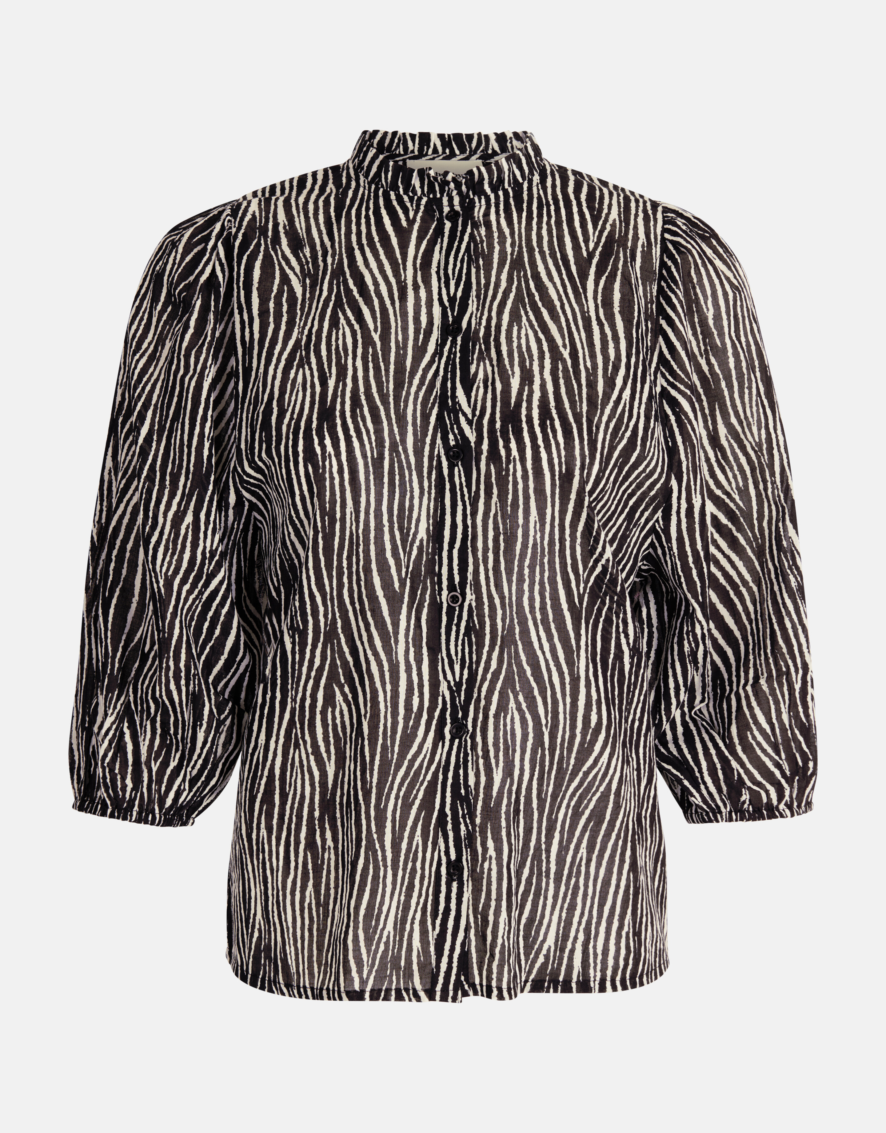 Zebra Voile Blouse Zwart SHOEBY WOMEN