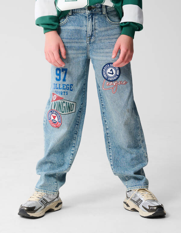 Embleem Relaxed Fit Jeans Blauw Shoeby X Vingino SHOEBY BOYS