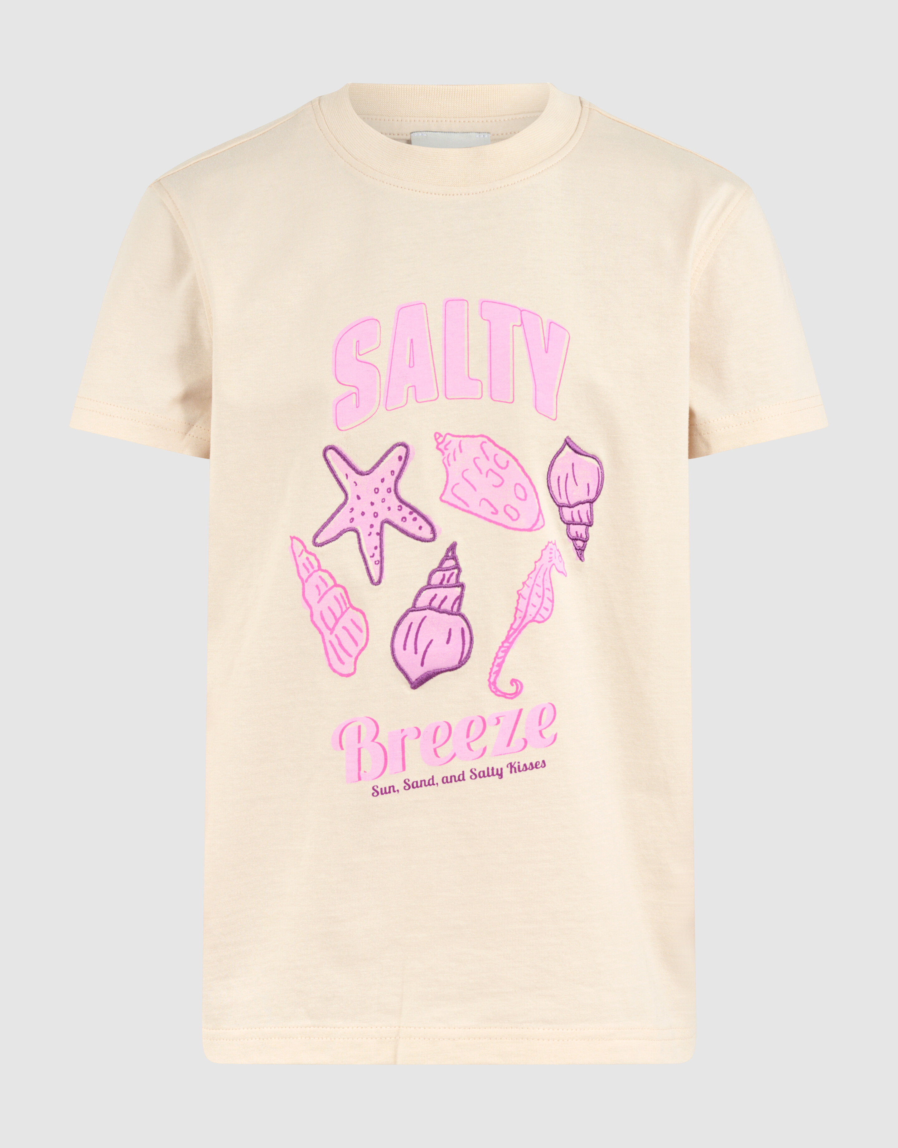 Sea Artwork T-shirt Gebroken Wit SHOEBY GIRLS