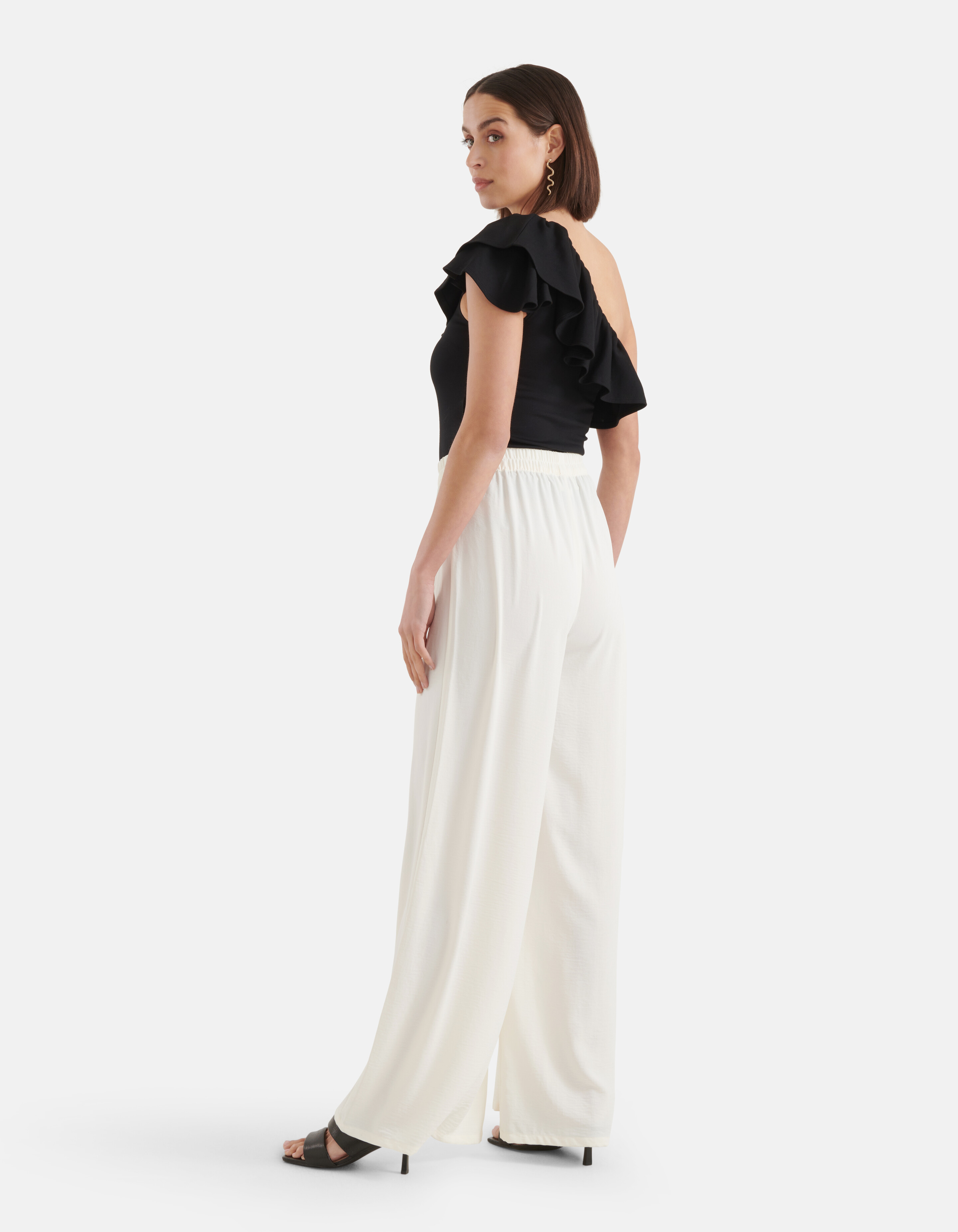 Loose Fit Broek Gebroken Wit SHOEBY WOMEN