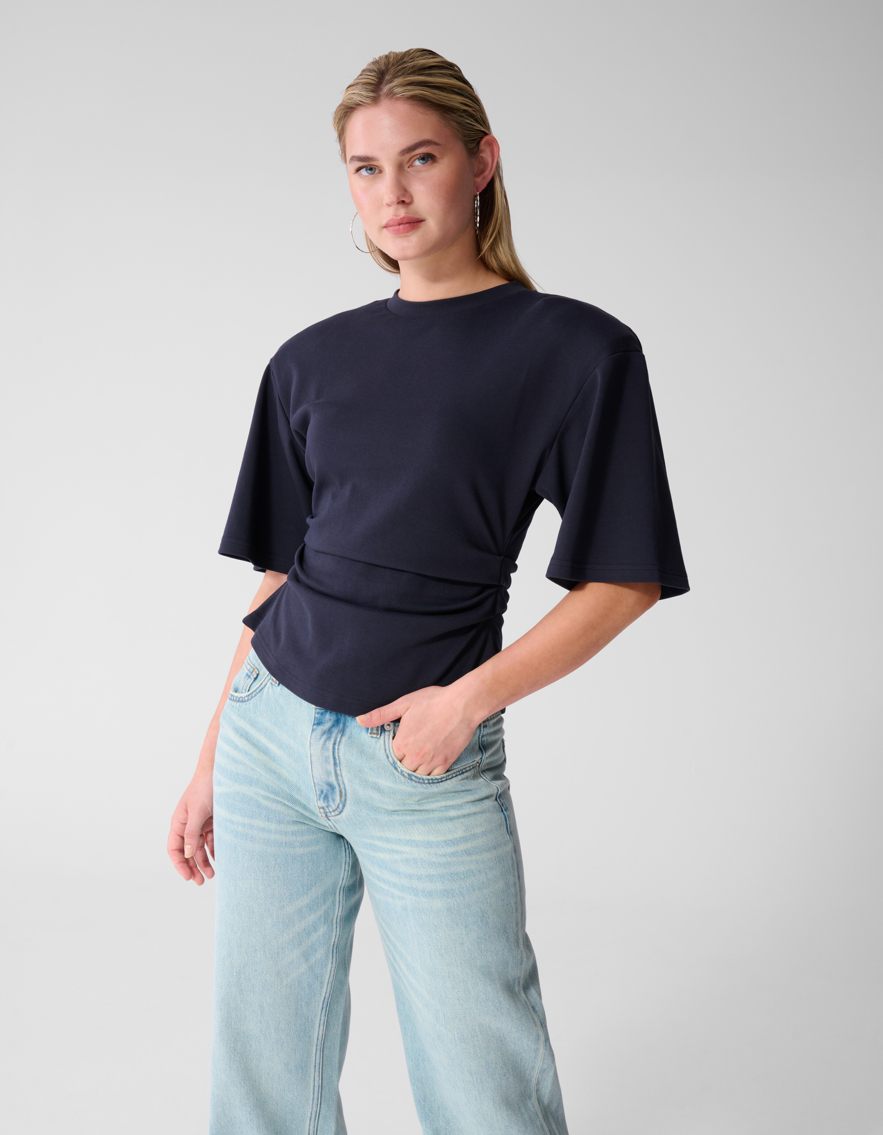 Waisted T-shirt Donkerblauw SHOEBY WOMEN