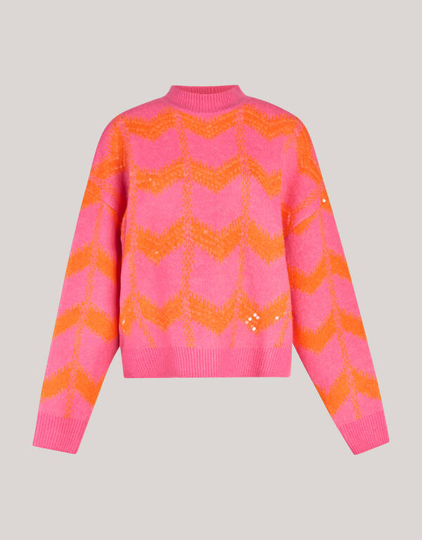 Sequin Dames Trui Roze By Furmey SHOEBY WOMEN