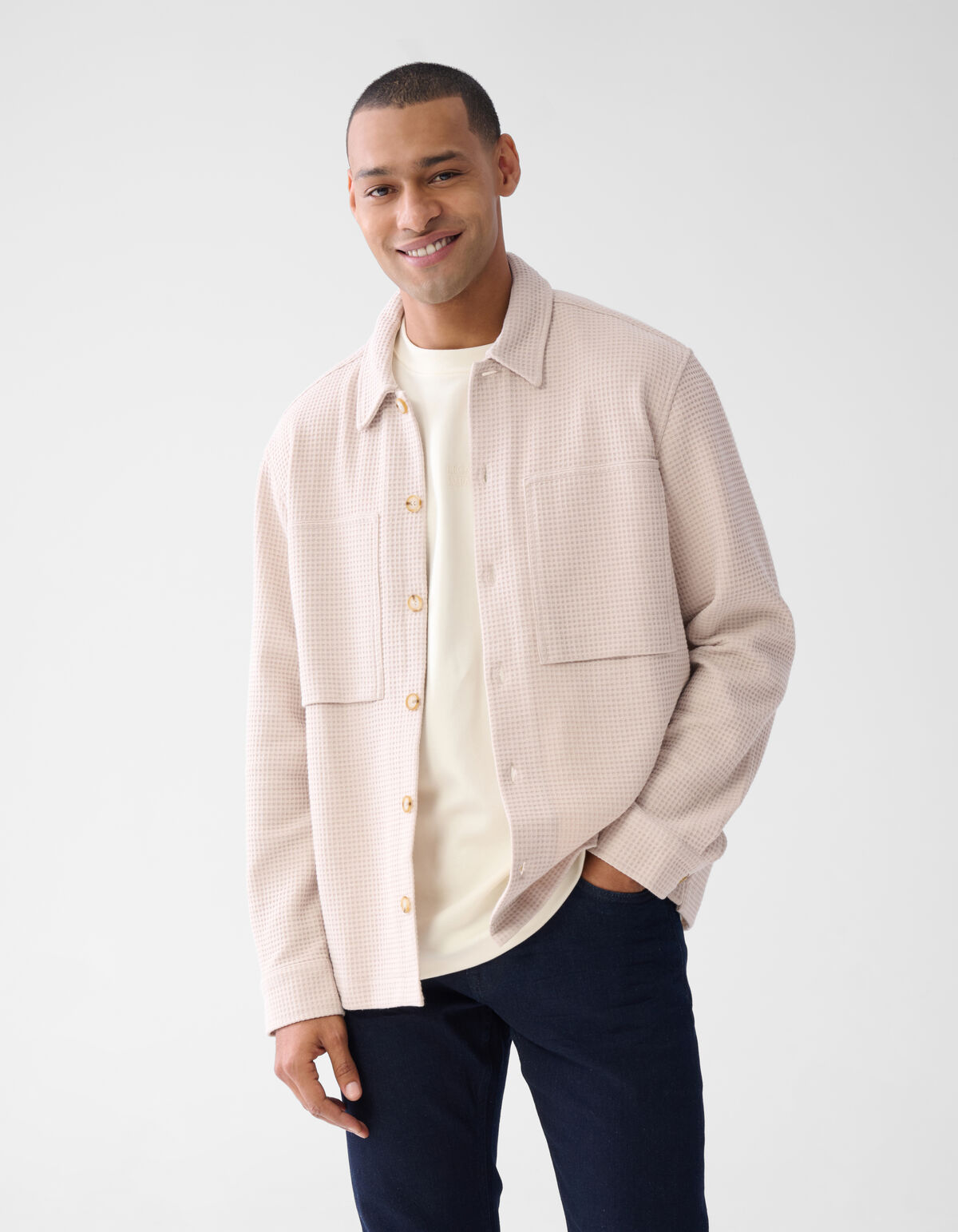 Structuur Overshirt Zand SHOEBY MEN