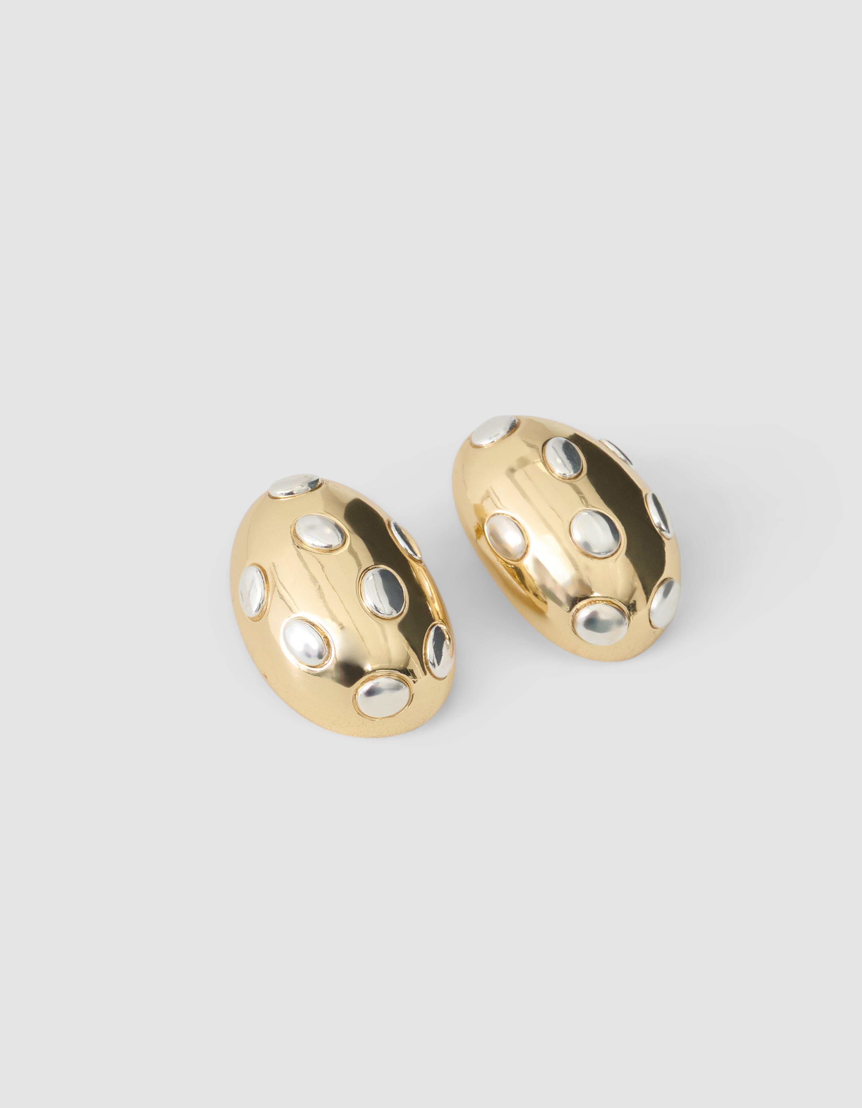 Egg Oorbellen Goud/Zilver SHOEBY ACCESSOIRES