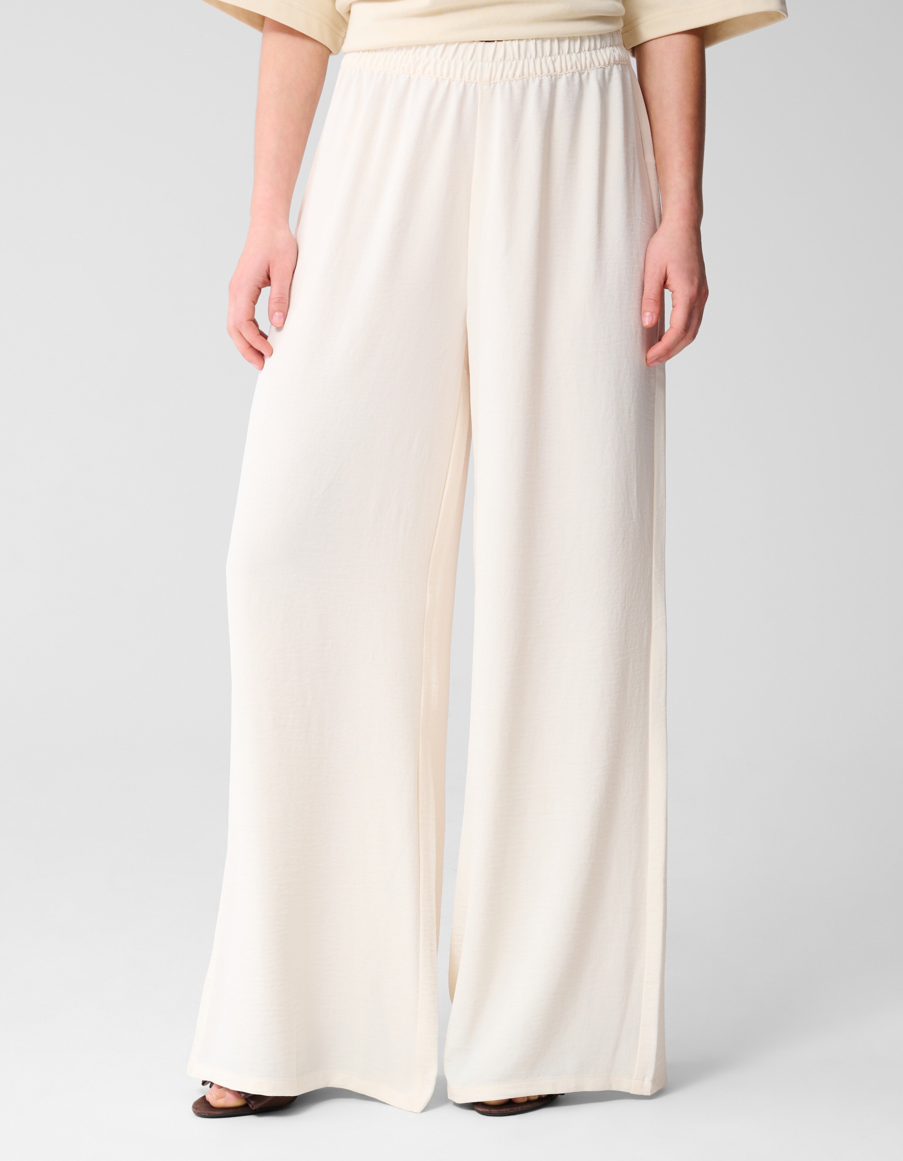 Twist Wide Leg Broek Gebroken Wit SHOEBY WOMEN