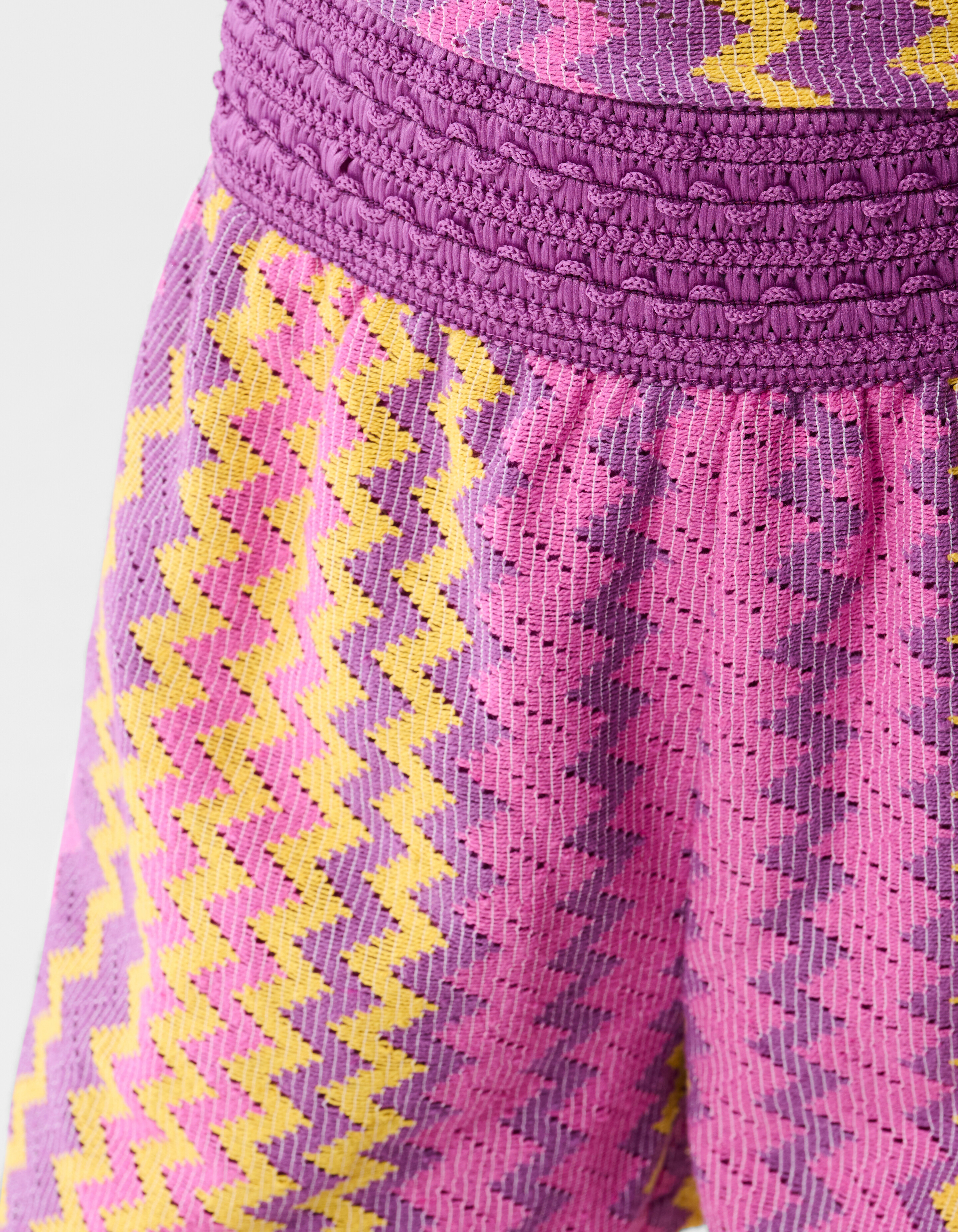 Zigzag Crochet Short Roze SHOEBY GIRLS