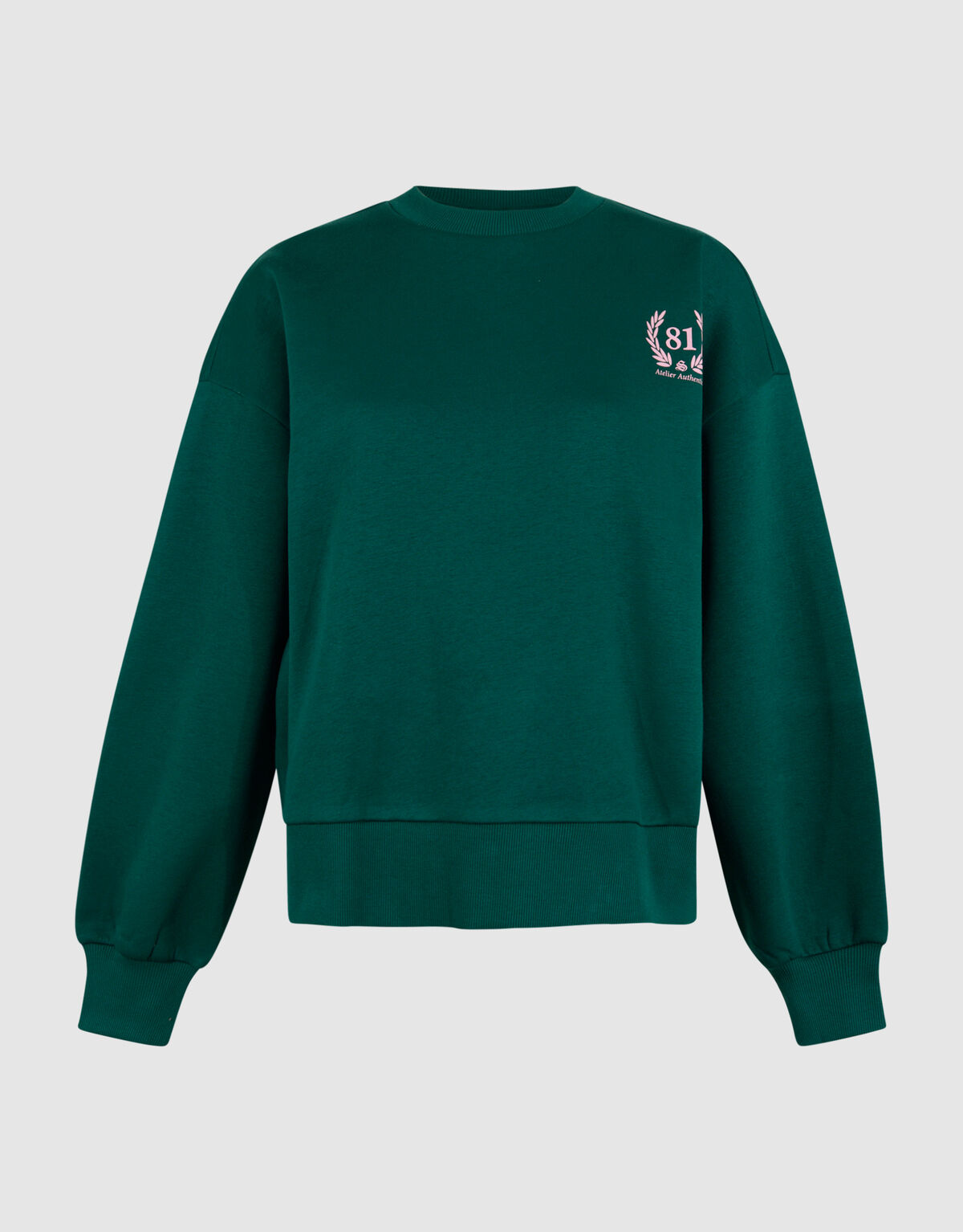 Social Club Artwork Sweater Donkergroen SHOEBY WOMEN