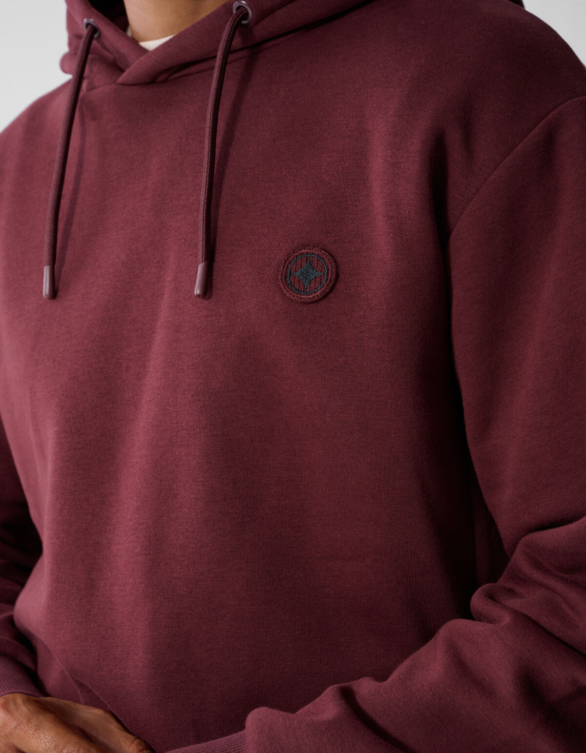 Embroidery Hoodie Donkerrood SHOEBY MEN