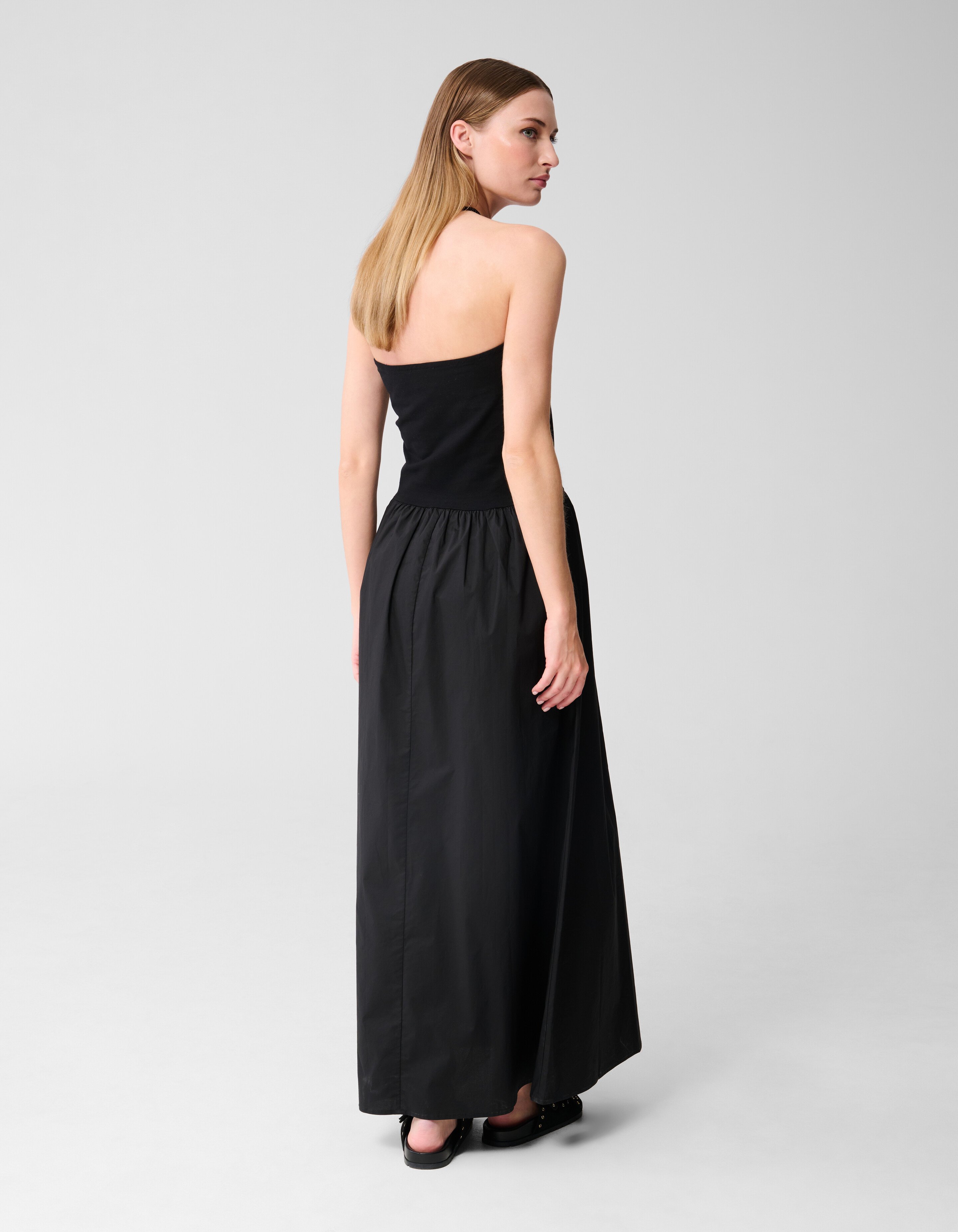 Mix Strapless Maxi Jurk Zwart SHOEBY WOMEN
