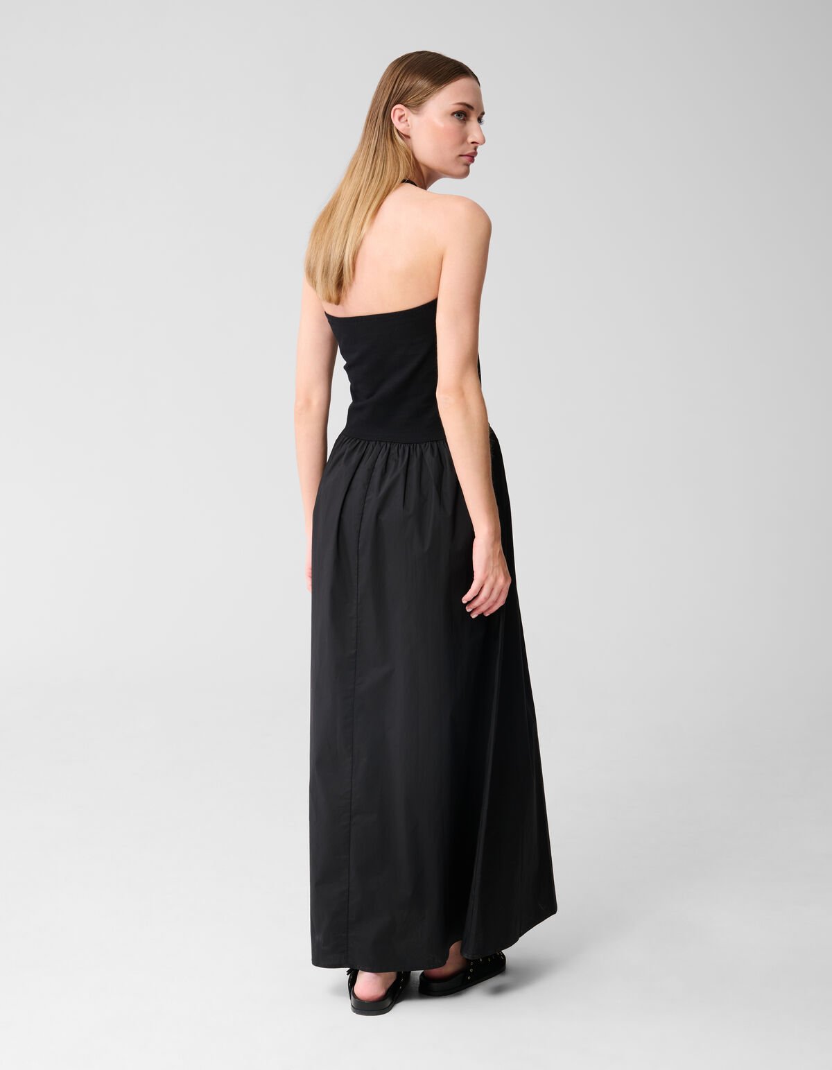 Mix Strapless Maxi Jurk Zwart SHOEBY WOMEN