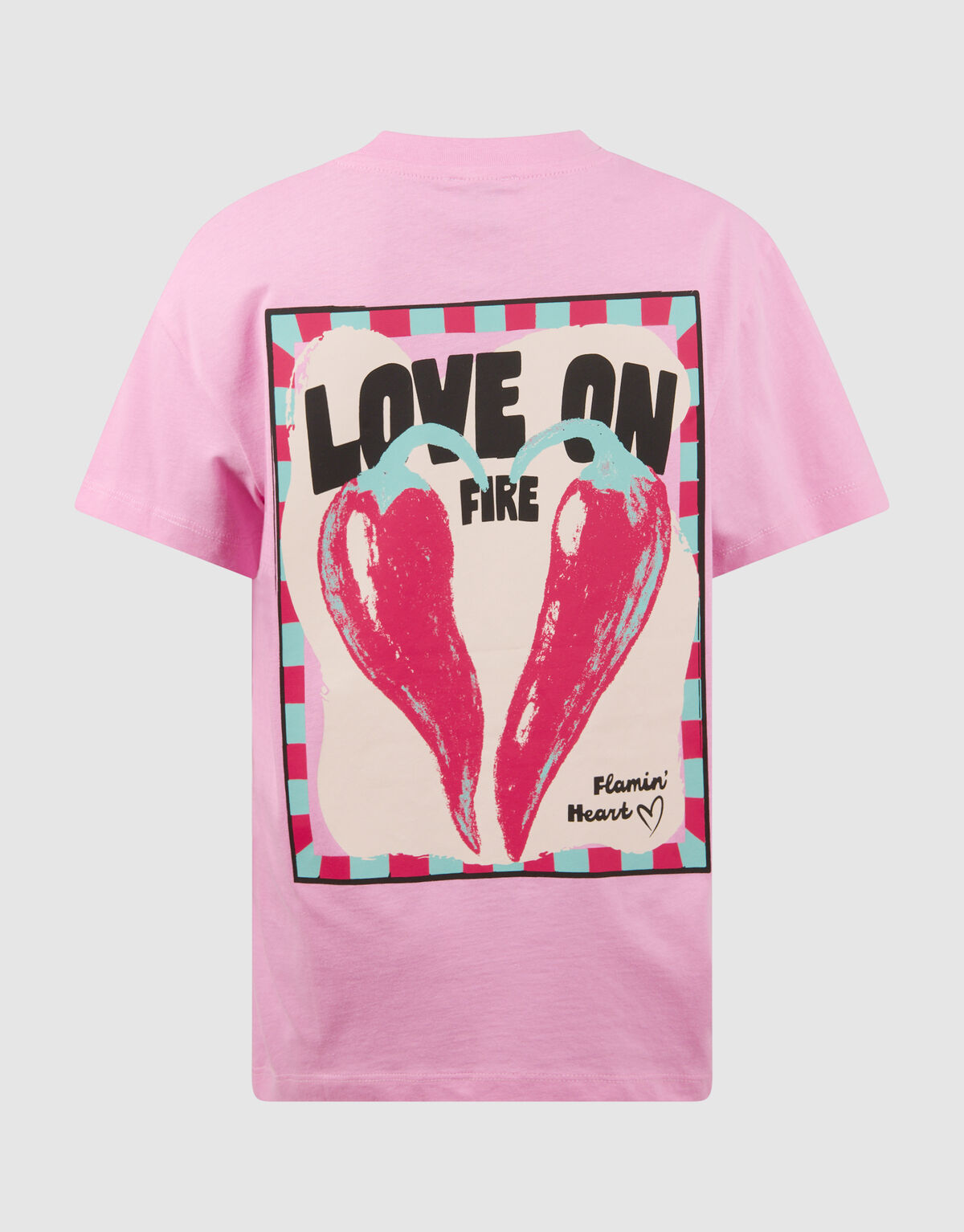 Flamin Heart Artwork T-shirt Roze SHOEBY GIRLS