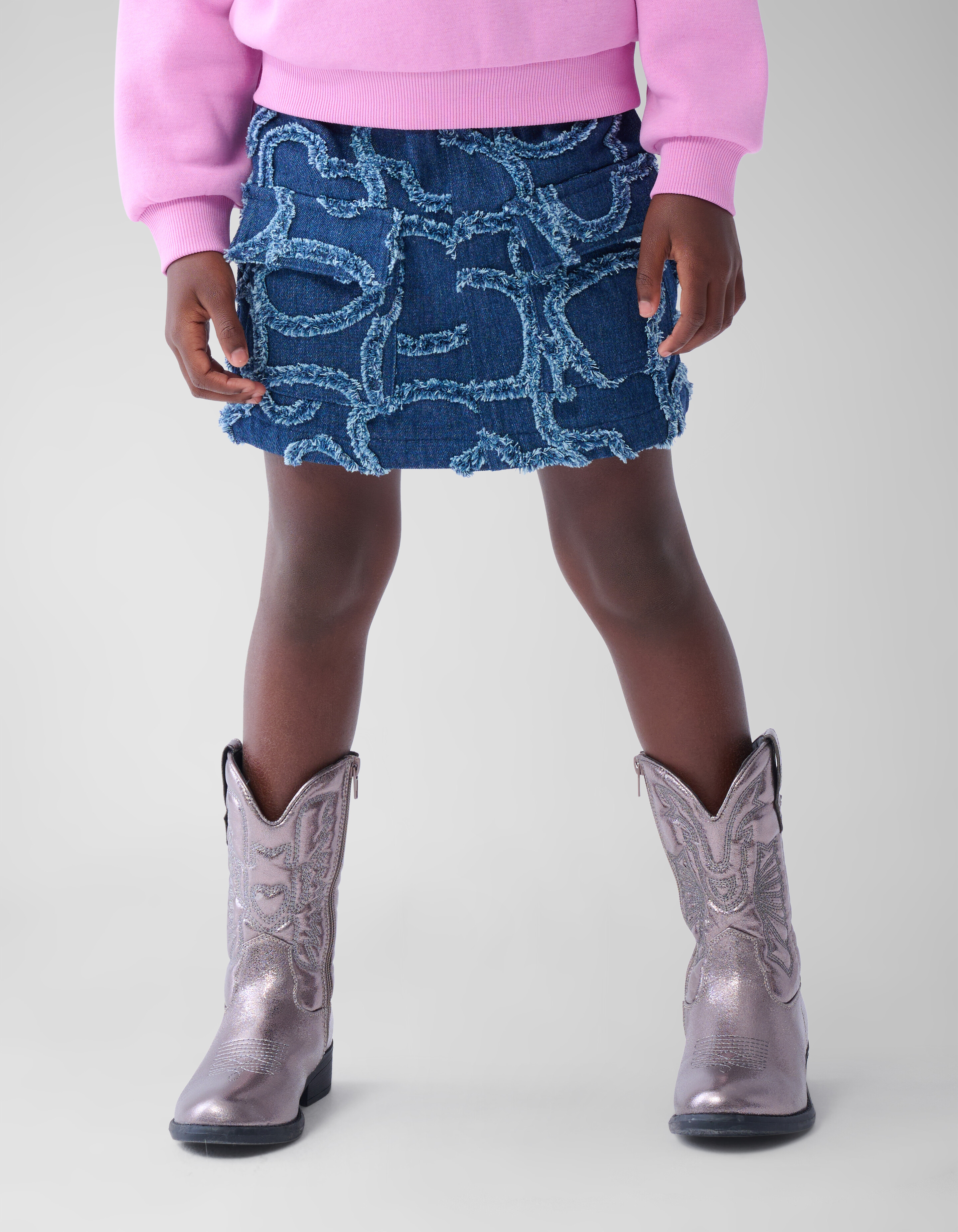 Denim Cargo Rok Donkerblauw SHOEBY GIRLS