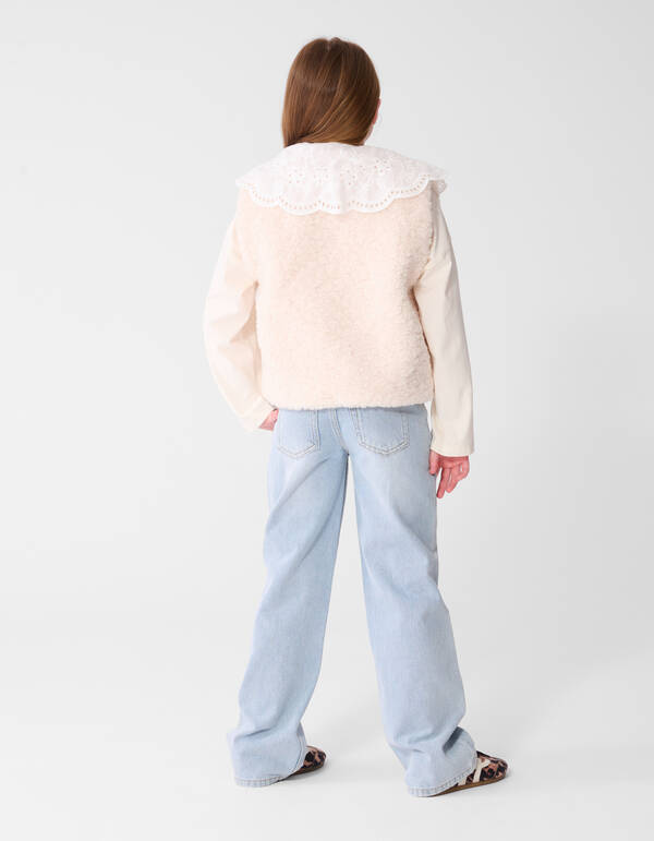 Ultra Wide Wavy Parel Jeans Bleached SHOEBY GIRLS