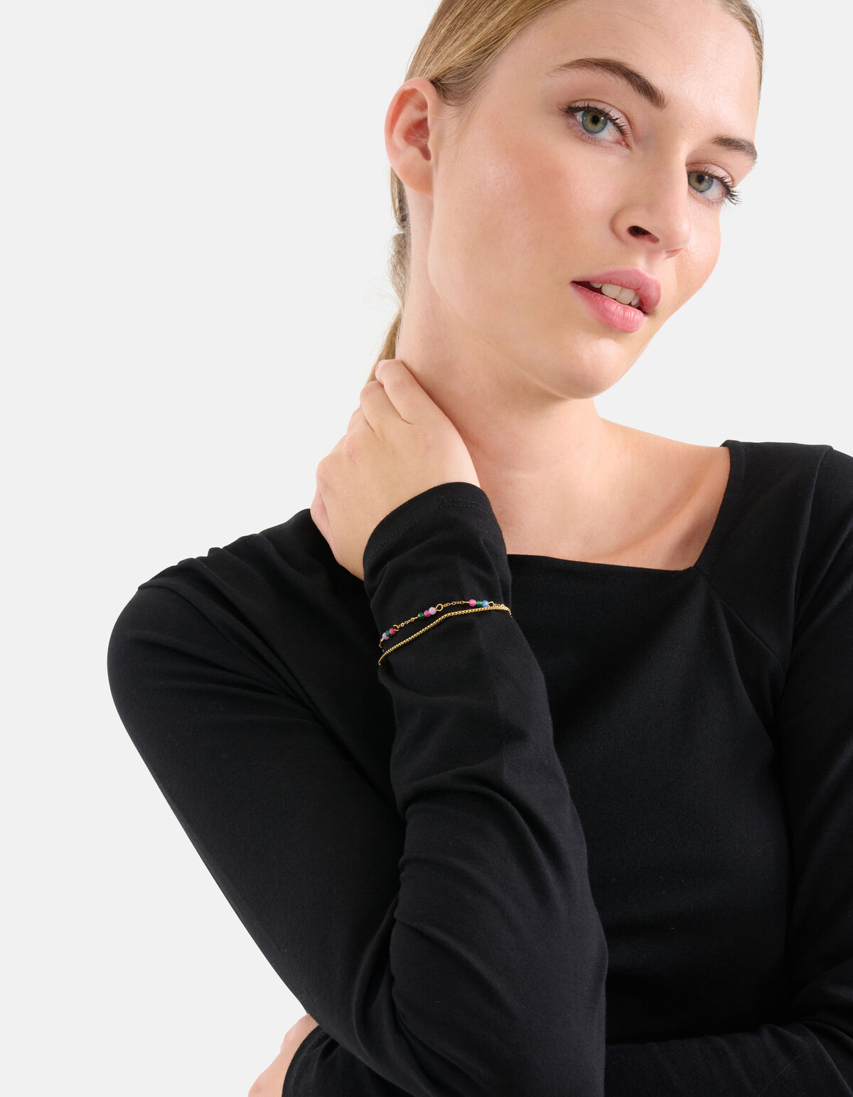 Dubbele Chain Armband Goud SHOEBY ACCESSOIRES