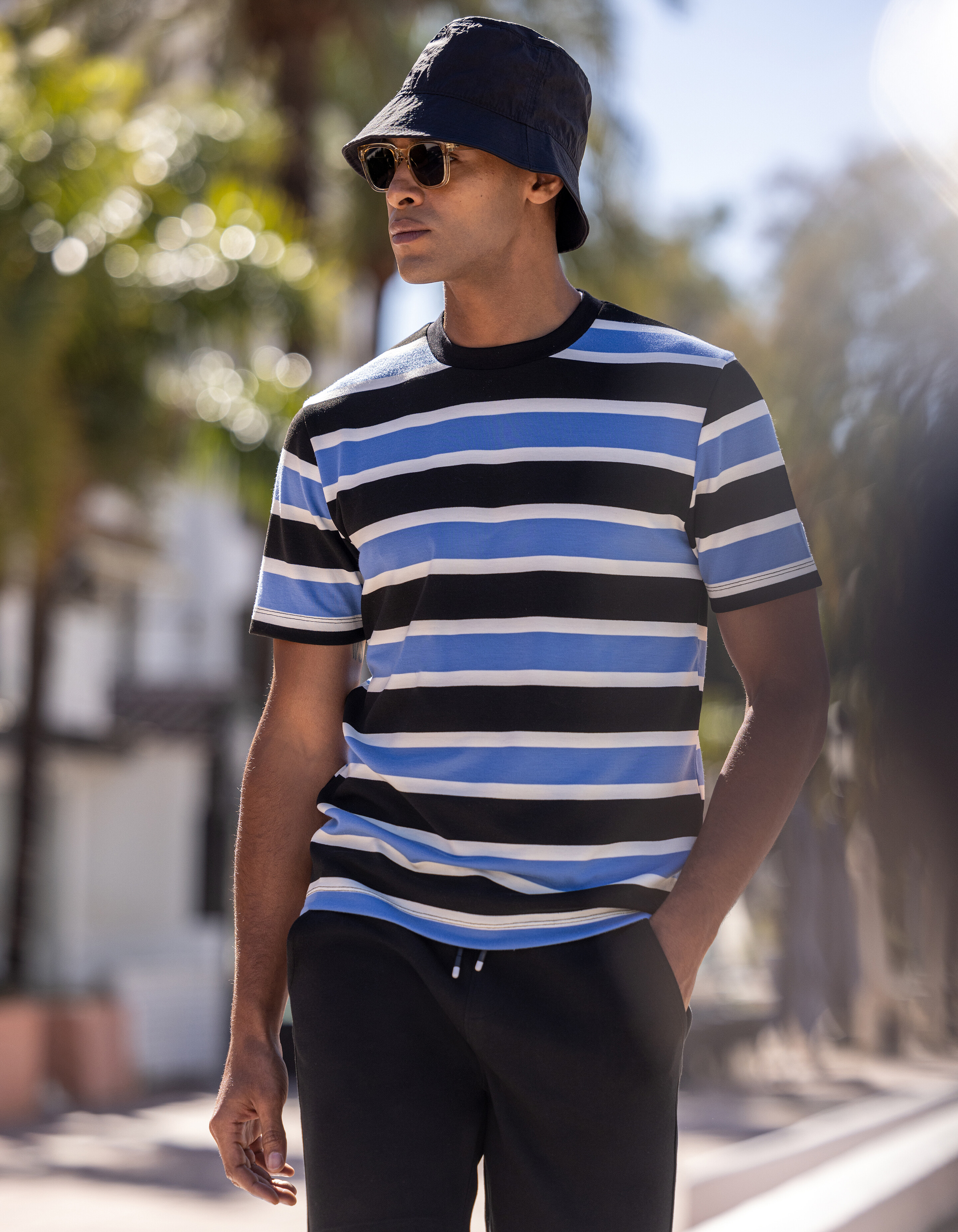 Gestreept T-shirt Blauw SHOEBY MEN