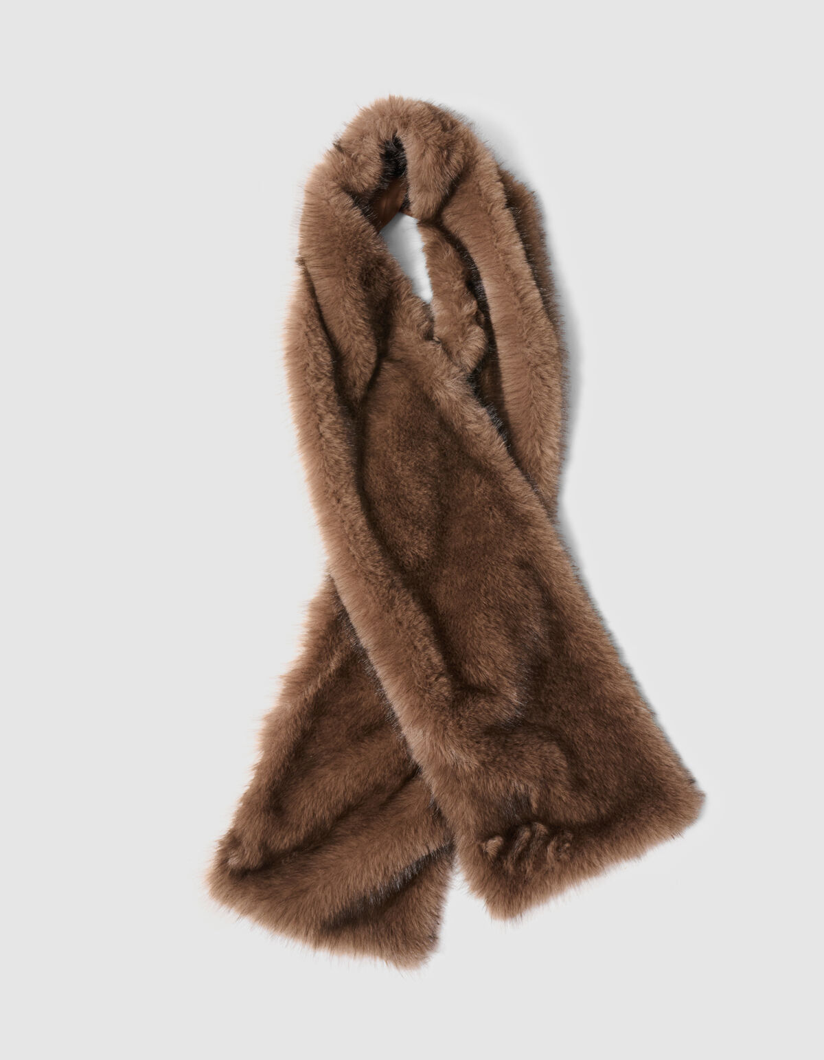 Faux Fur Pocket Sjaal Bruin By Mieke SHOEBY ACCESSOIRES