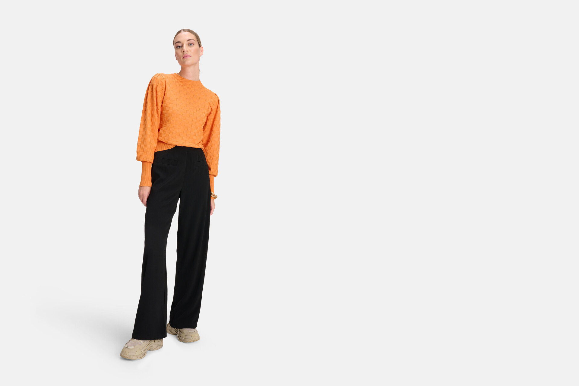 Wide Leg Pantalon Zwart SHOEBY WOMEN