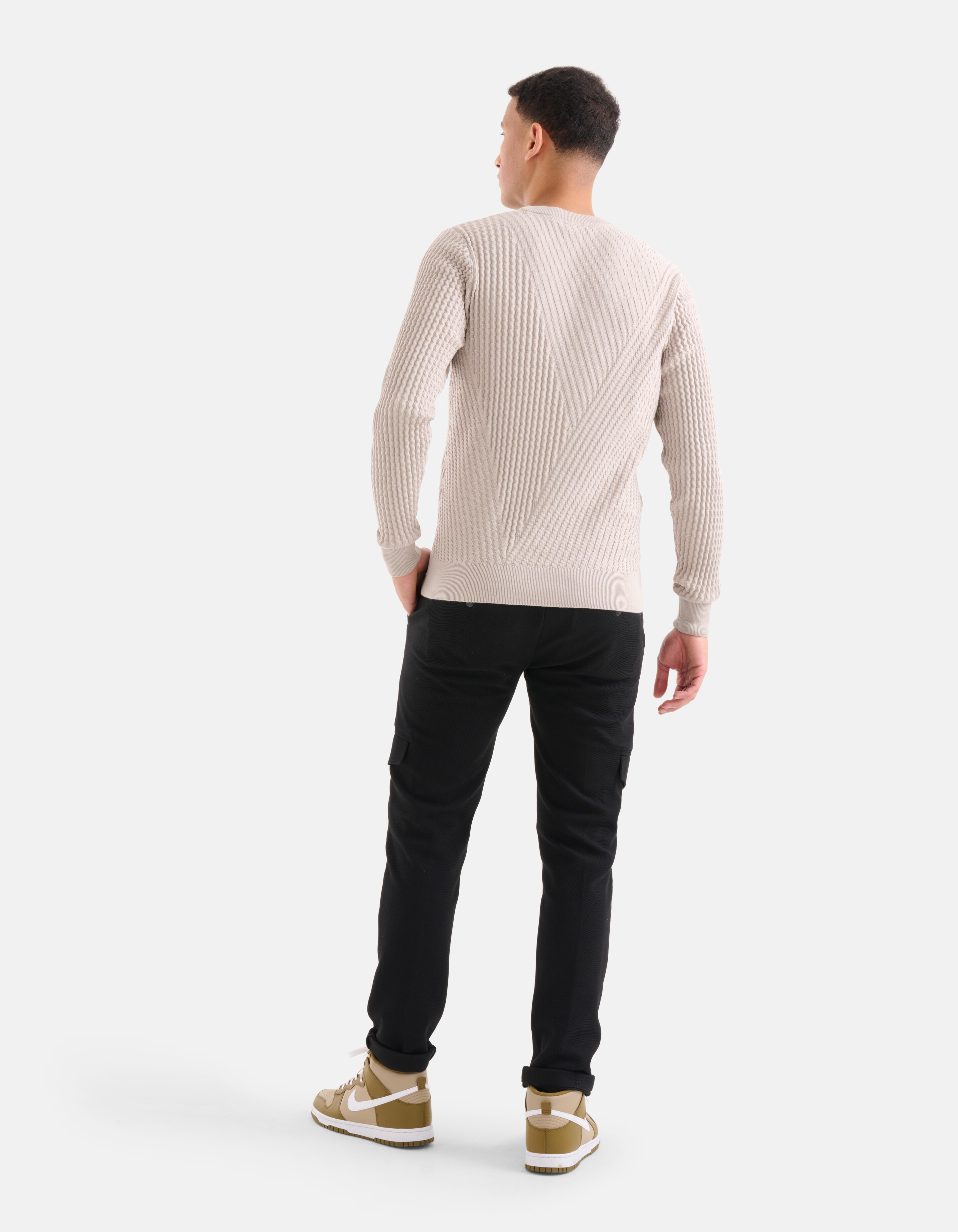 Gestreepte Trui Lichtgrijs SHOEBY MEN
