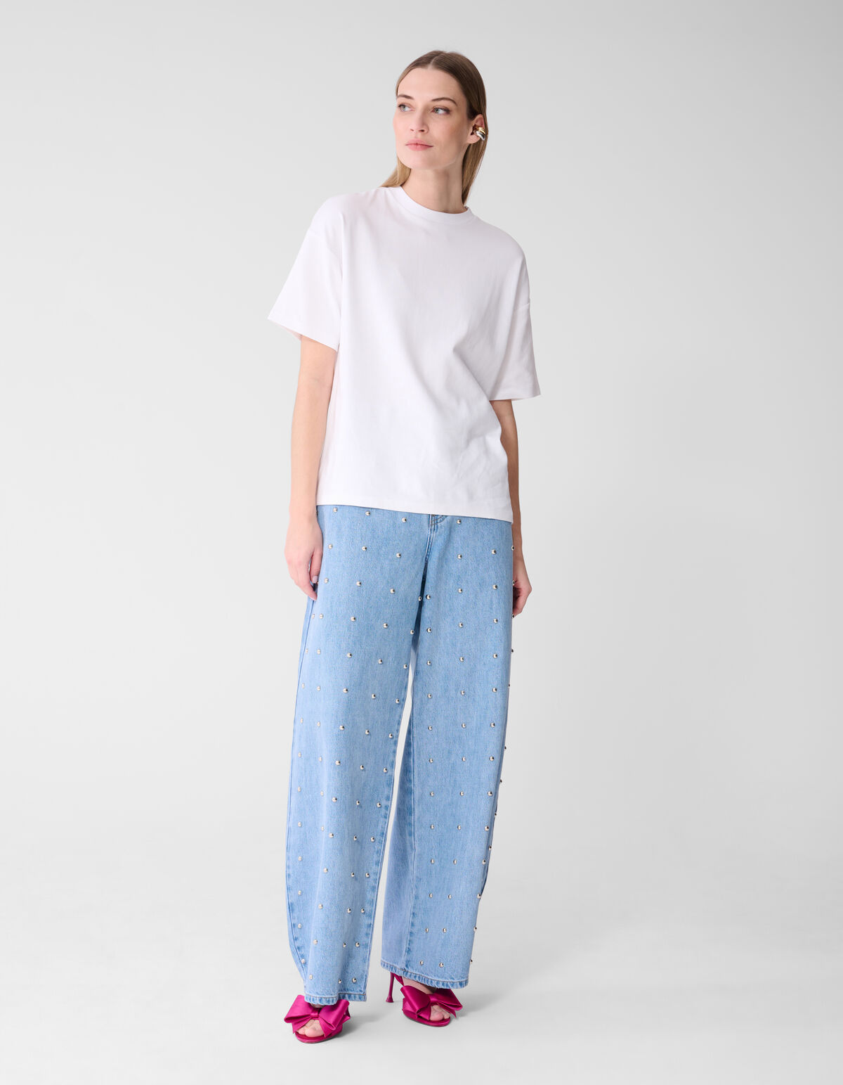 Oversized Basis T-shirt Wit SHOEBY WOMEN