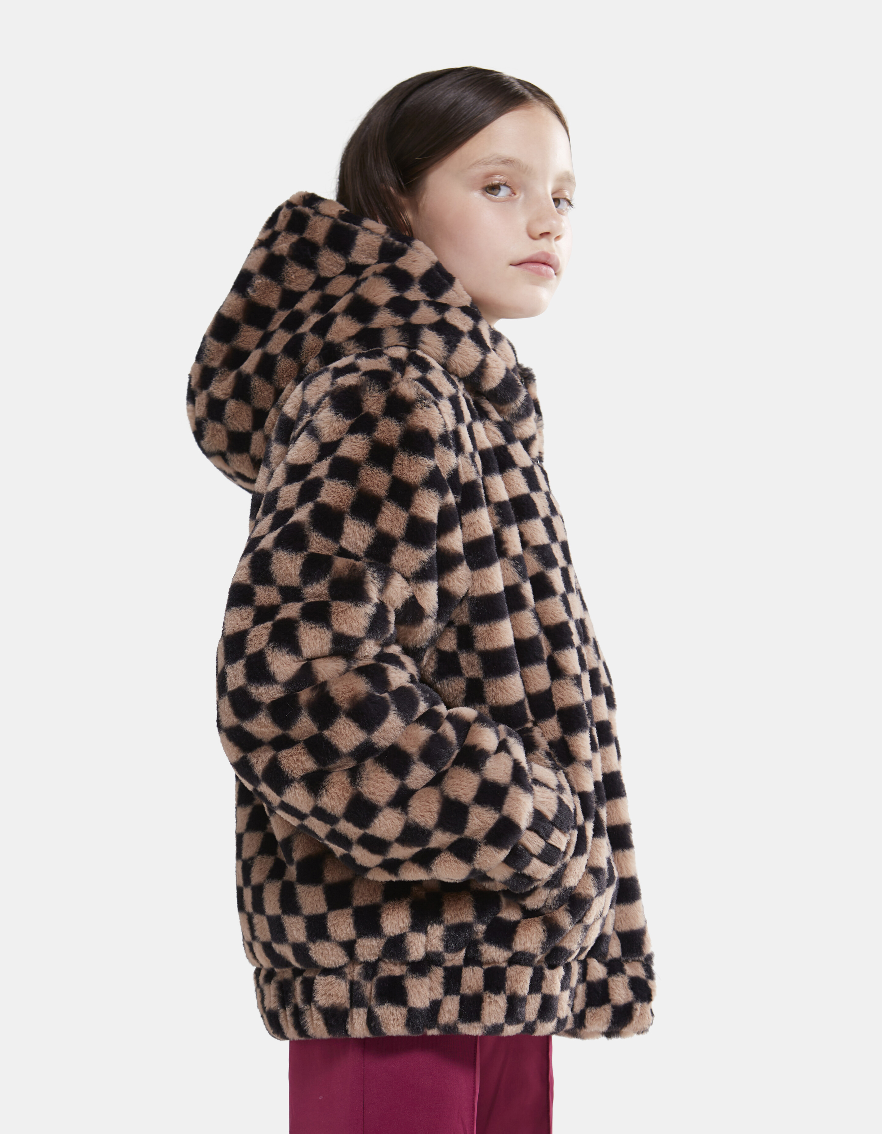Korte Faux Fur Jas Lichtbruin SHOEBY GIRLS