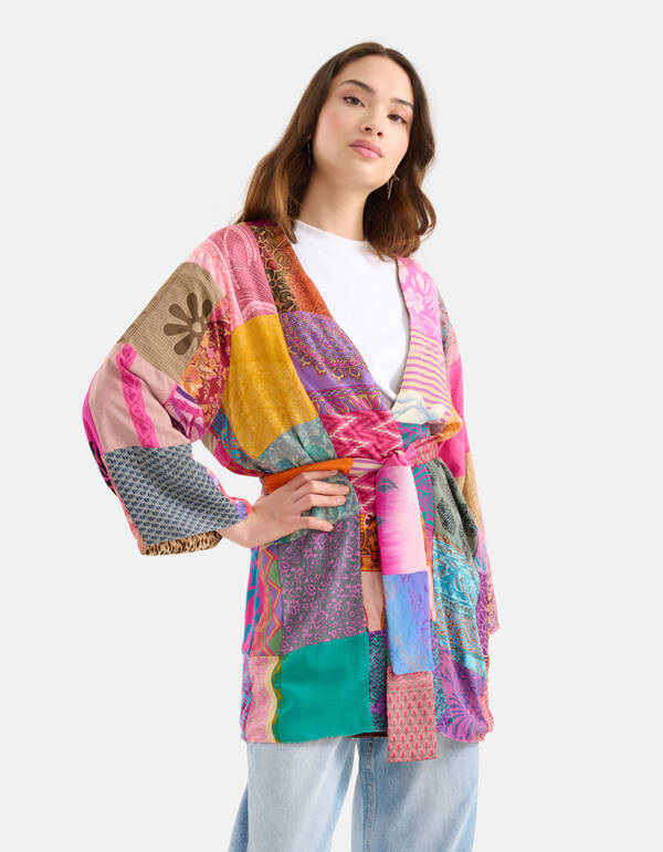 Printed Patch Kimono SHOEBY WOMEN