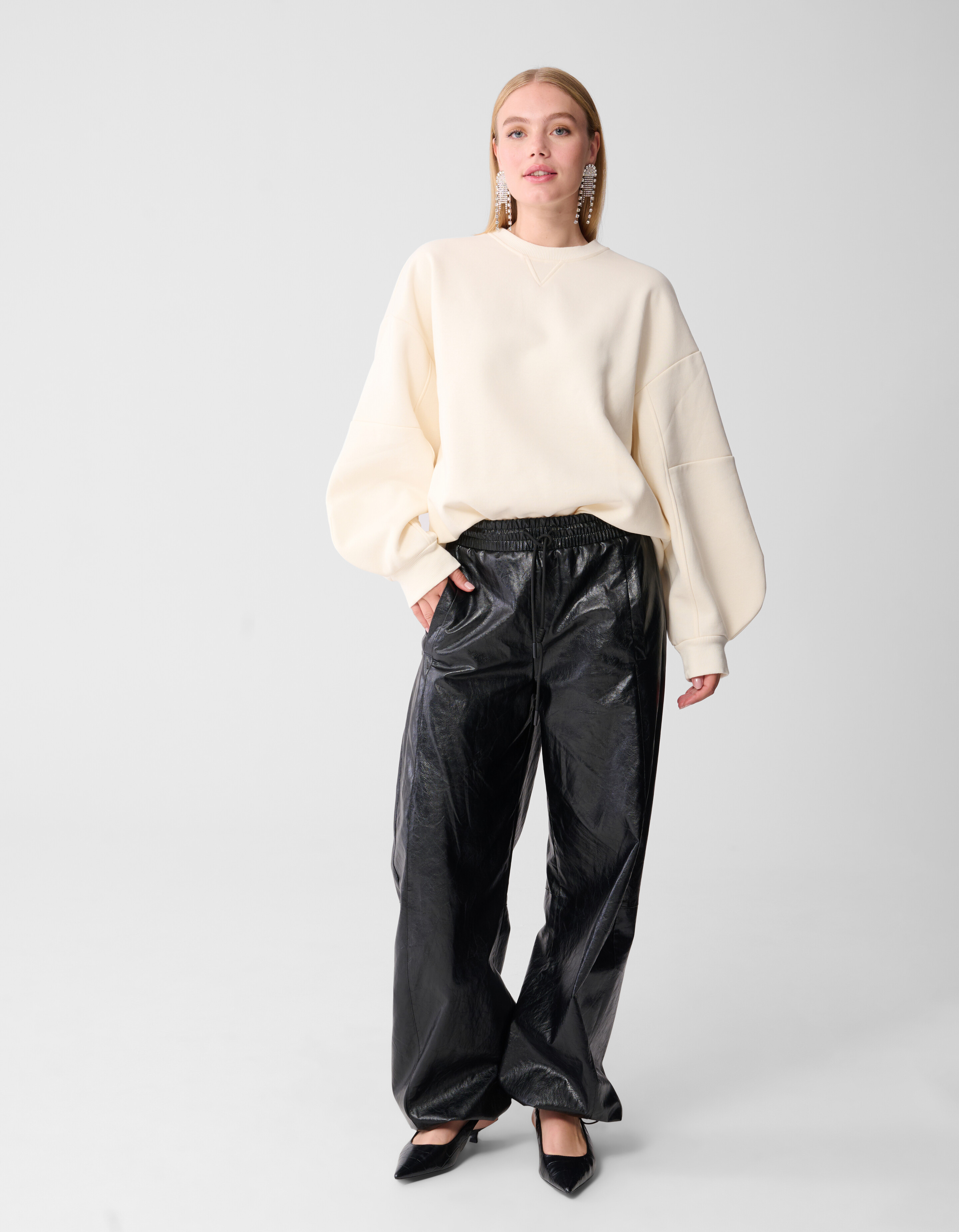 Big Sleeve Sweater Gebroken Wit SHOEBY WOMEN