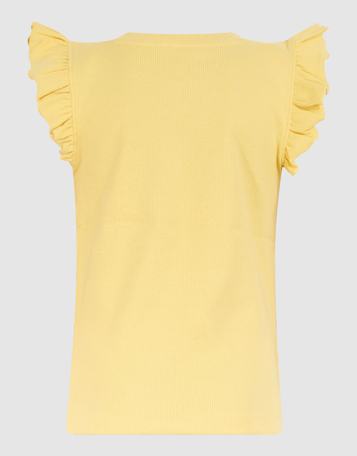 Ruffle Rib Top Lichtgeel SHOEBY GIRLS