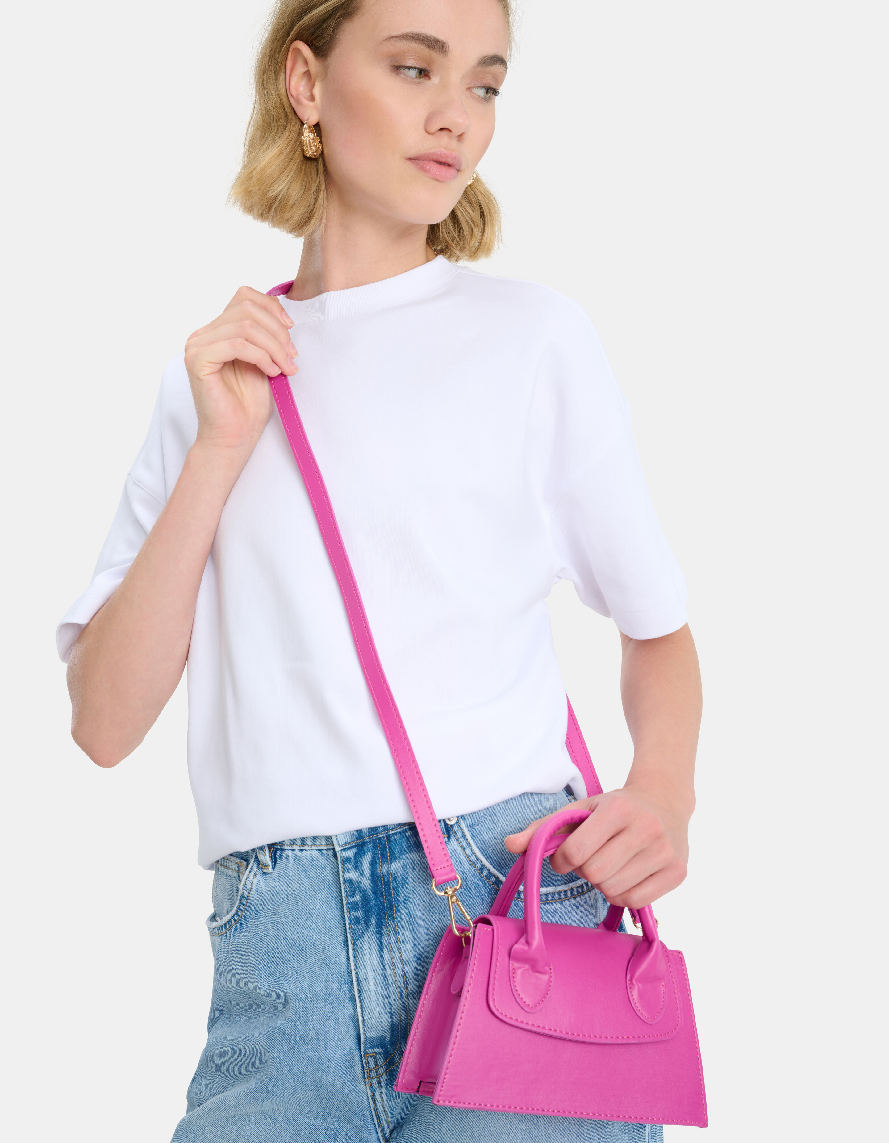 Small Handle Tas Roze ACCESSOIRES SHOEBY