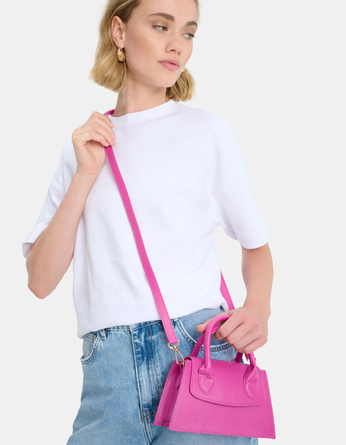 Small Handle Tas Roze ACCESSOIRES SHOEBY