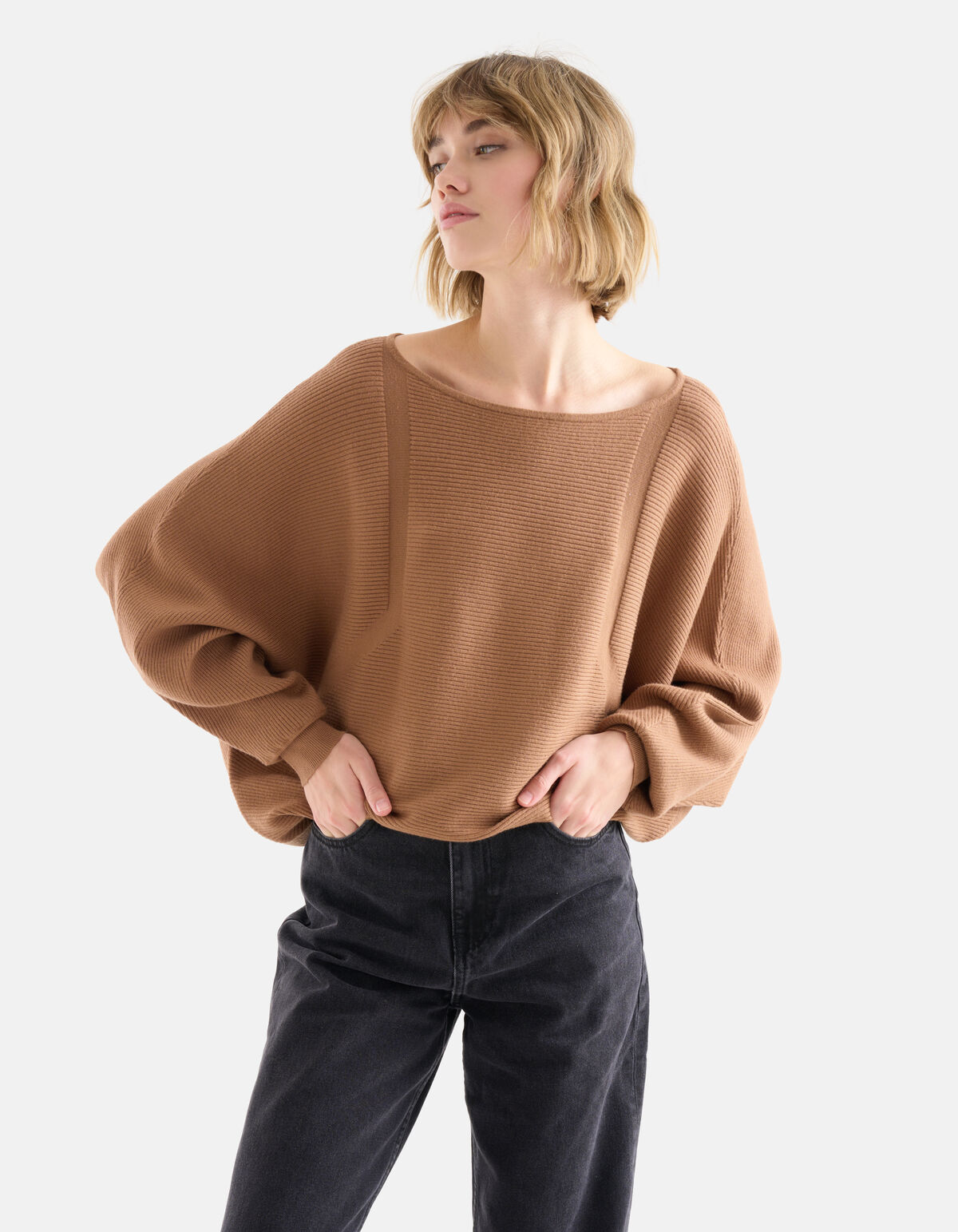 Oversized Trui Bruin SHOEBY WOMEN