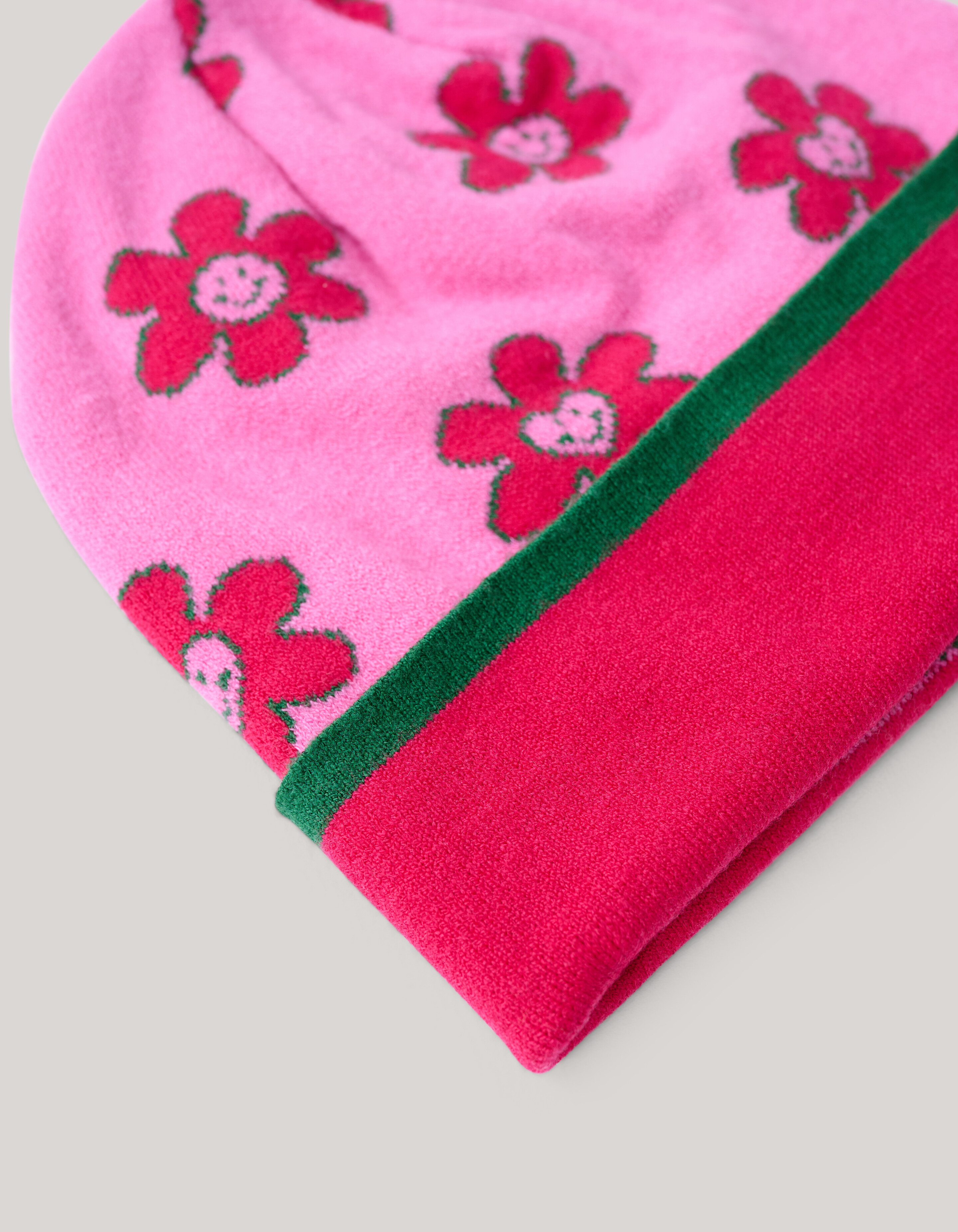 Jacquard Beanie Roze SHOEBY ACCESSOIRES