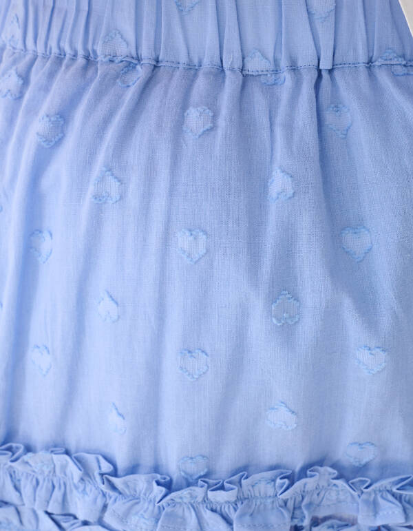 Ruffle Heart Mini Rok Lichtblauw SHOEBY GIRLS
