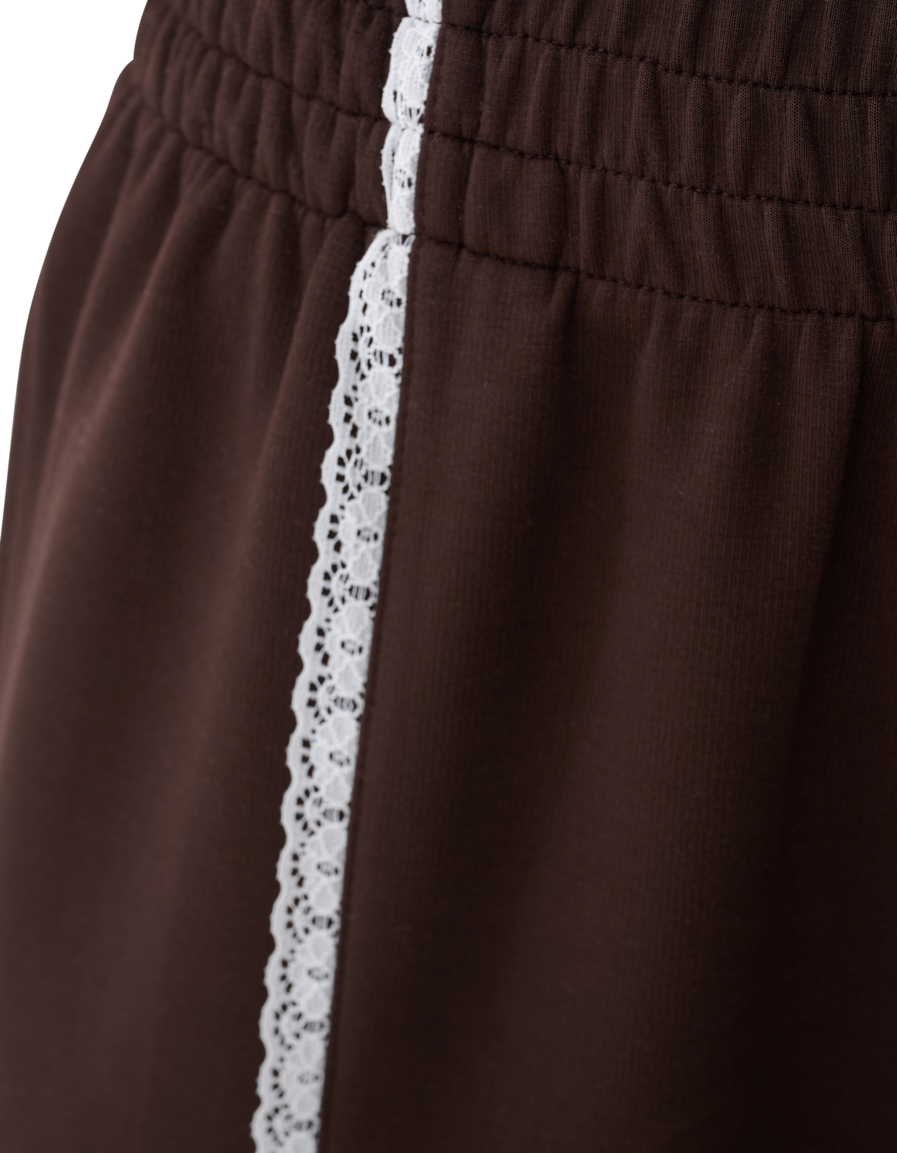 Kanten Wide Leg Broek Bruin SHOEBY WOMEN