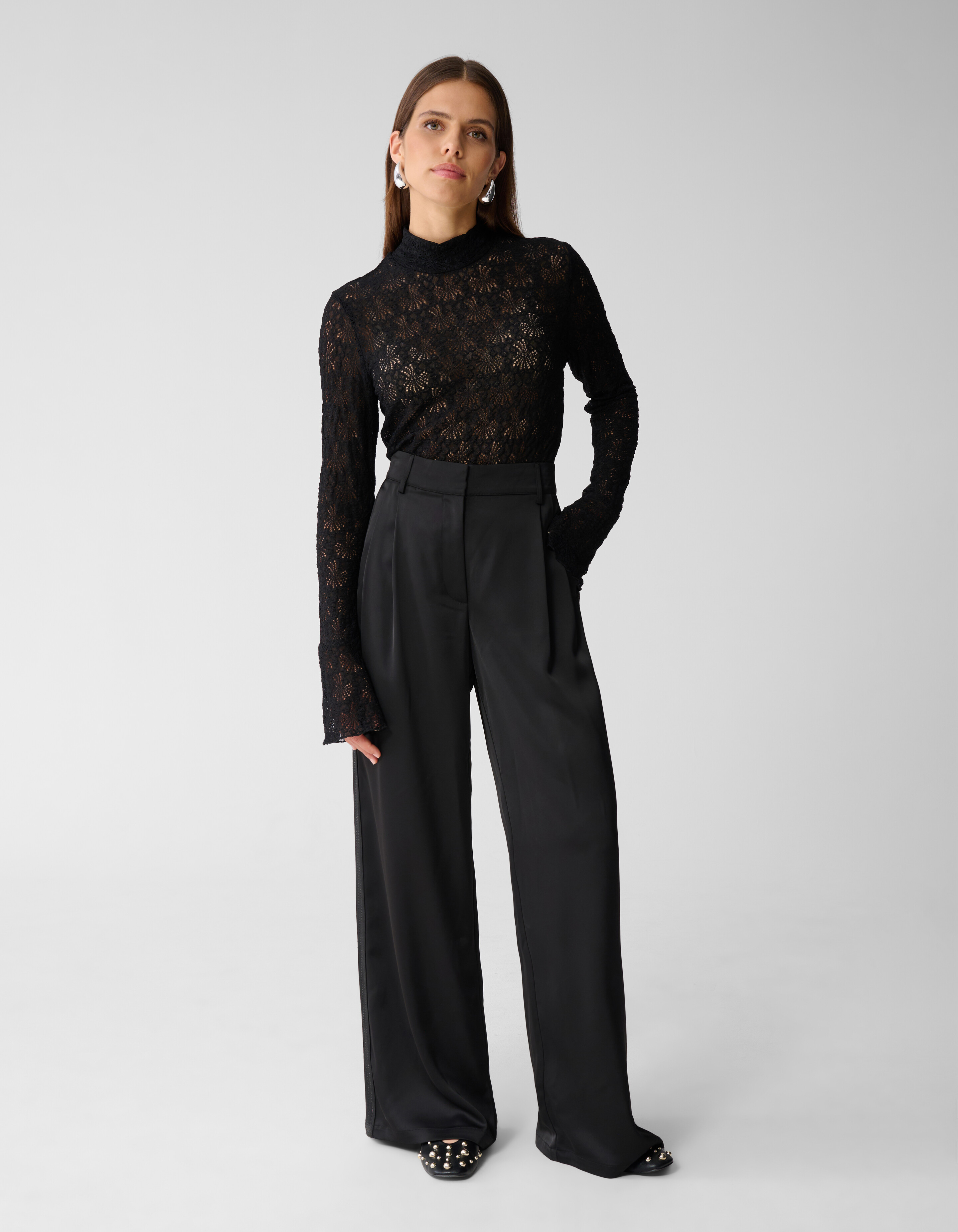 Satijnen Pantalon Zwart By Mieke SHOEBY WOMEN