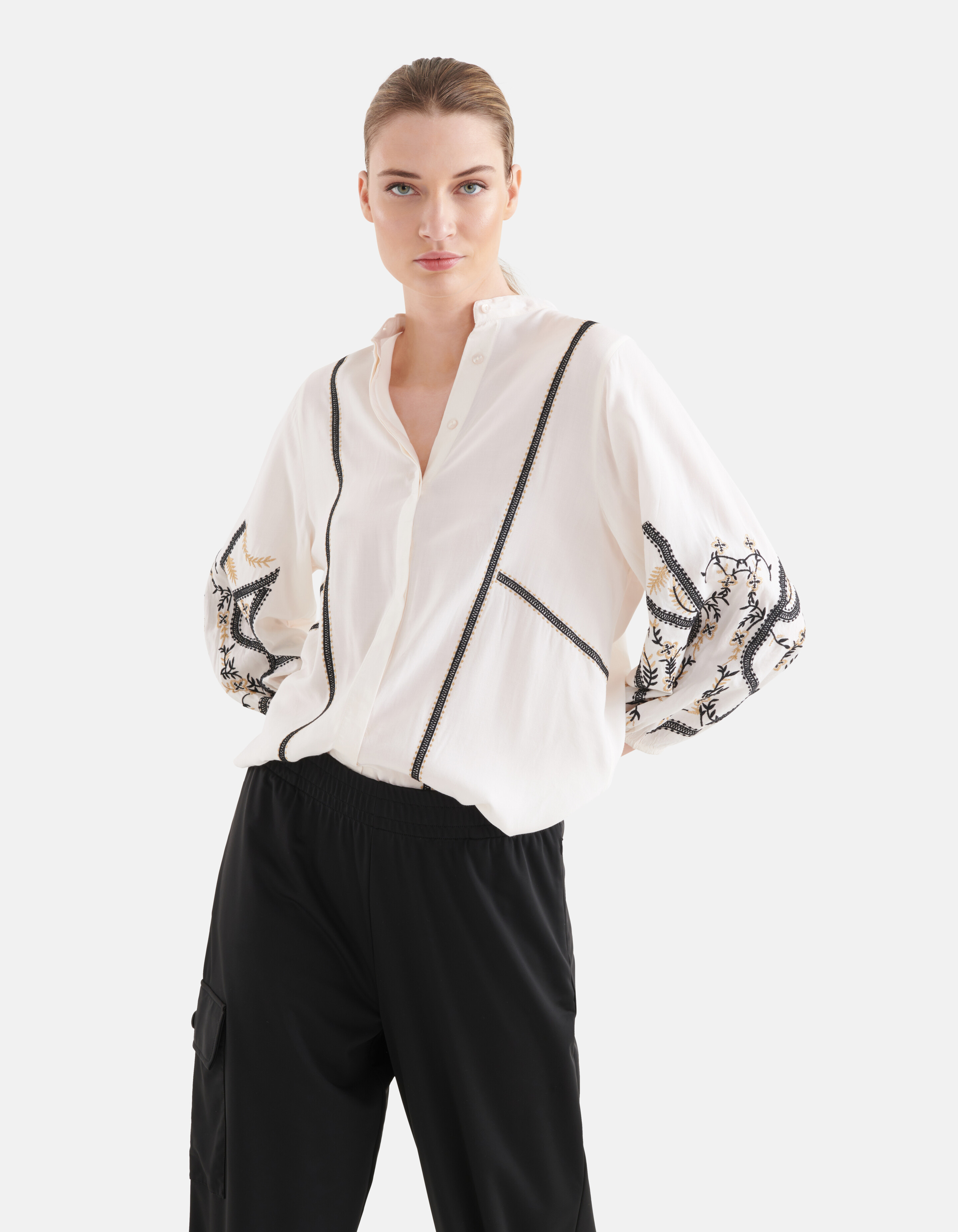 Embroidery Blouse Gebroken Wit By Mieke SHOEBY WOMEN