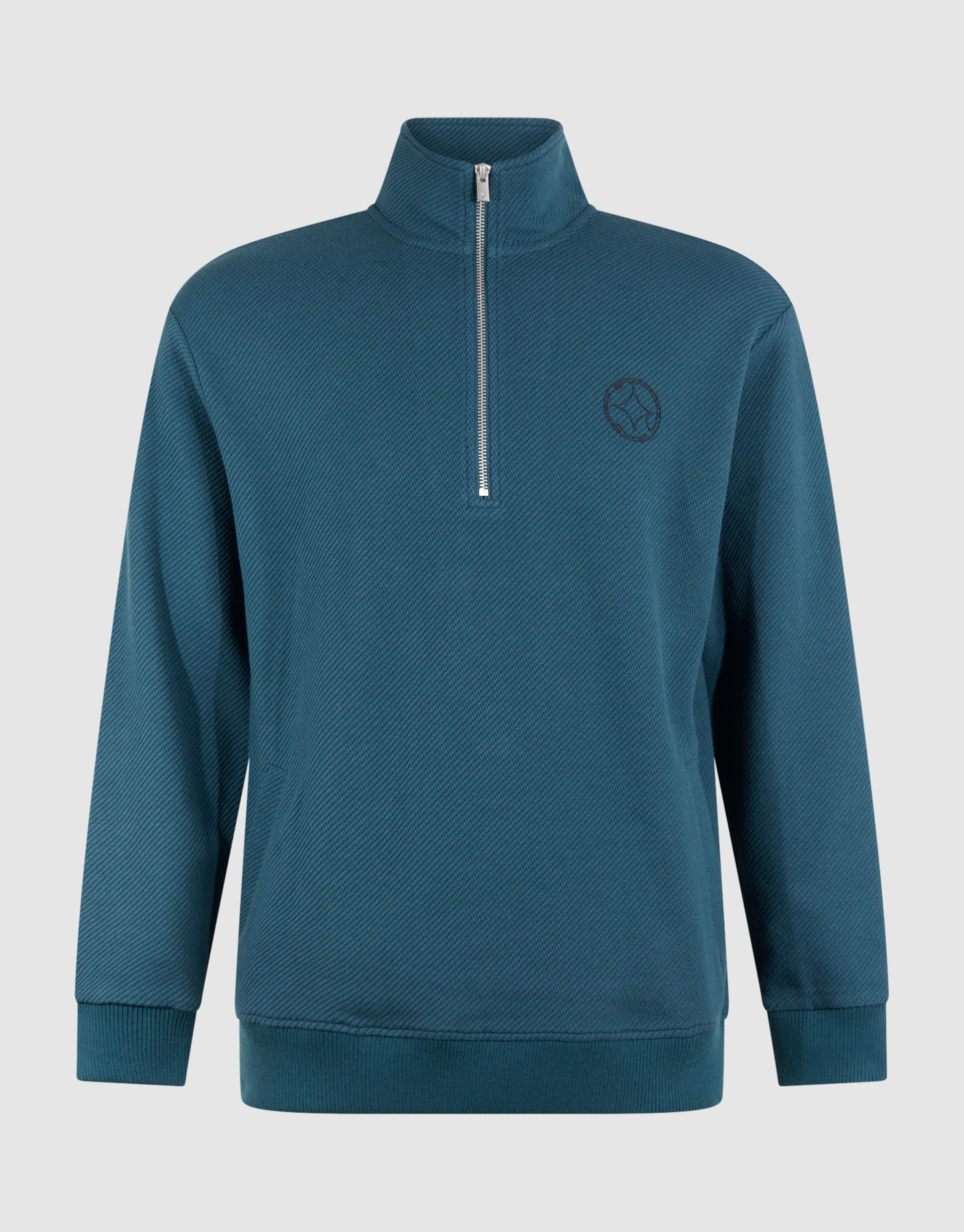 Half Zip Sweater Donkergroen SHOEBY MEN