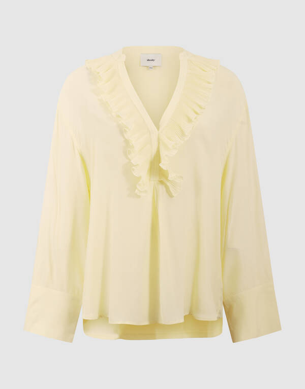 Oversized Volant Blouse Lichtgeel SHOEBY WOMEN