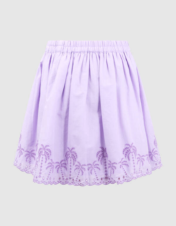 Palm Embroidery Mini Rok Lichtpaars SHOEBY GIRLS