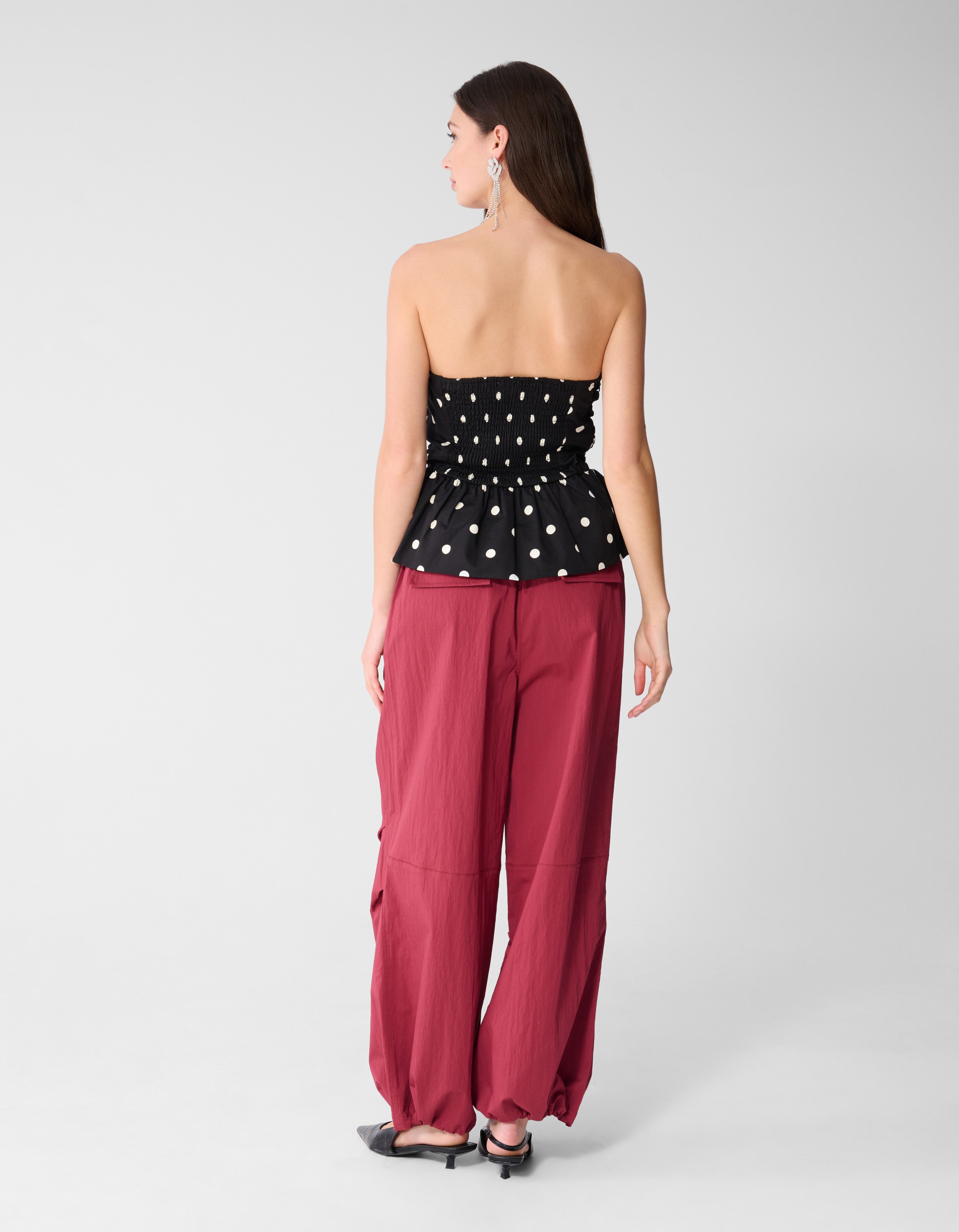 Balloon Fit Jog Broek Donkerrood SHOEBY WOMEN