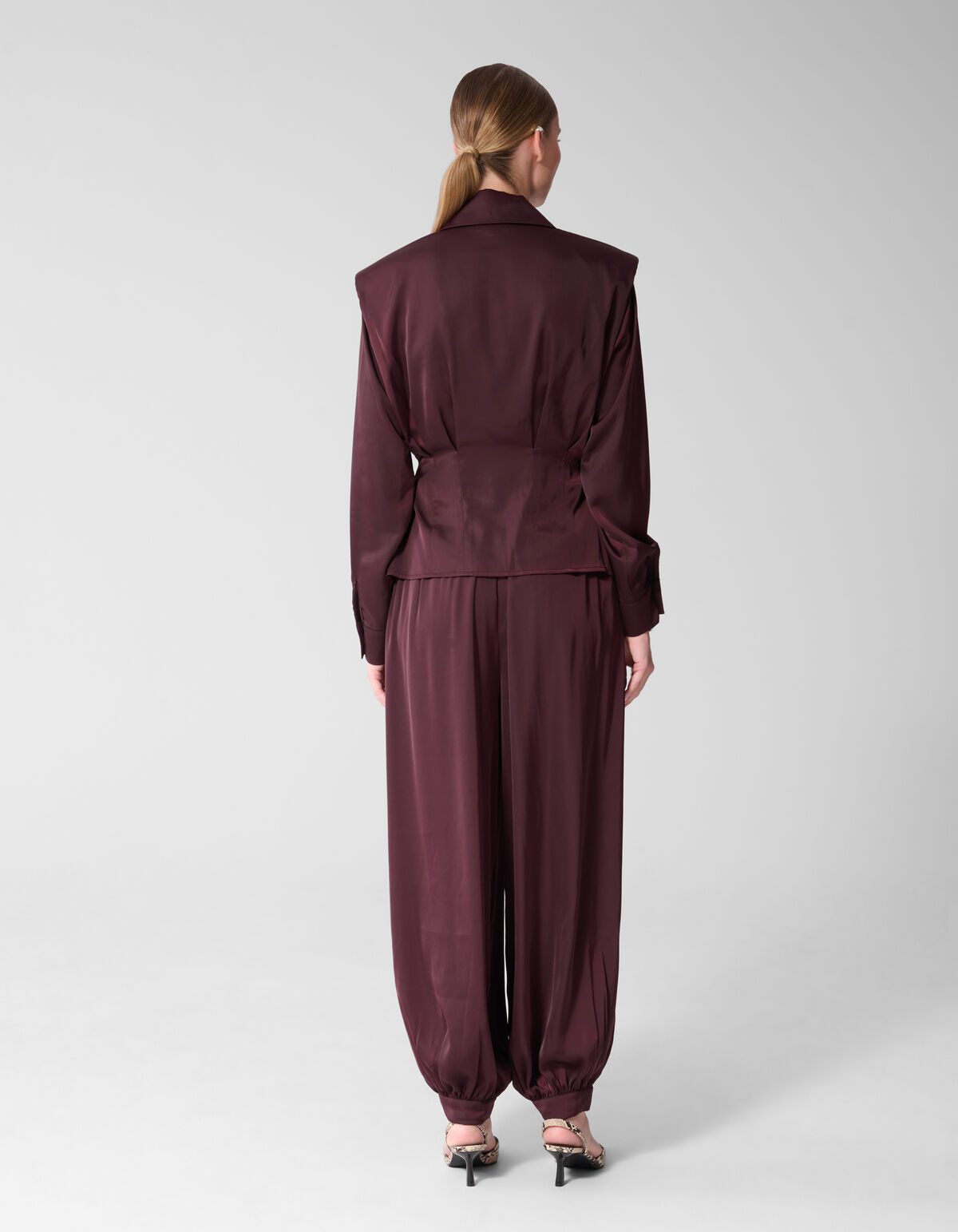 Getailleerde Blouse Donkerrood By Mieke SHOEBY WOMEN