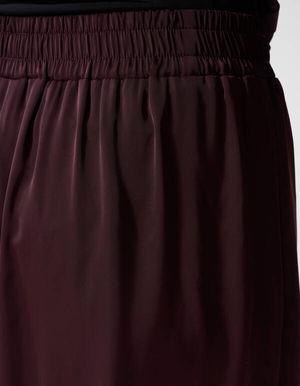 Satijnen Balloon Fit Broek Donkerrood By Mieke SHOEBY WOMEN