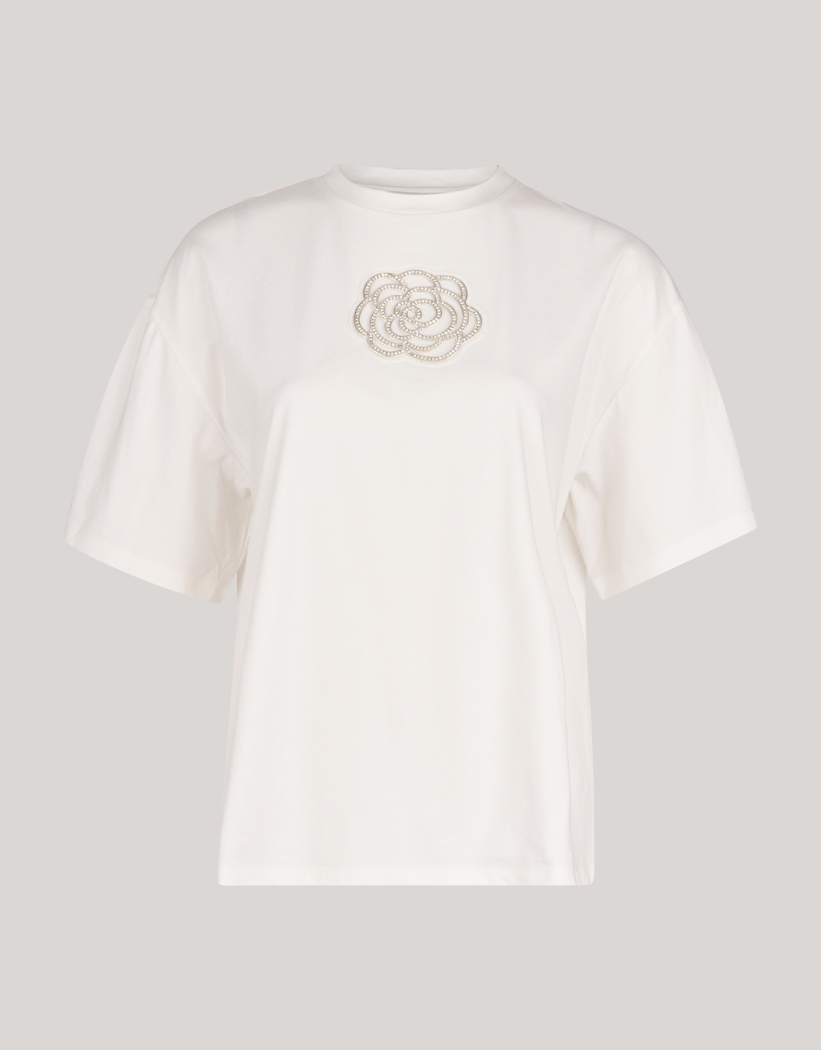 Artwork Strass T-shirt Wit SHOEBY WOMEN