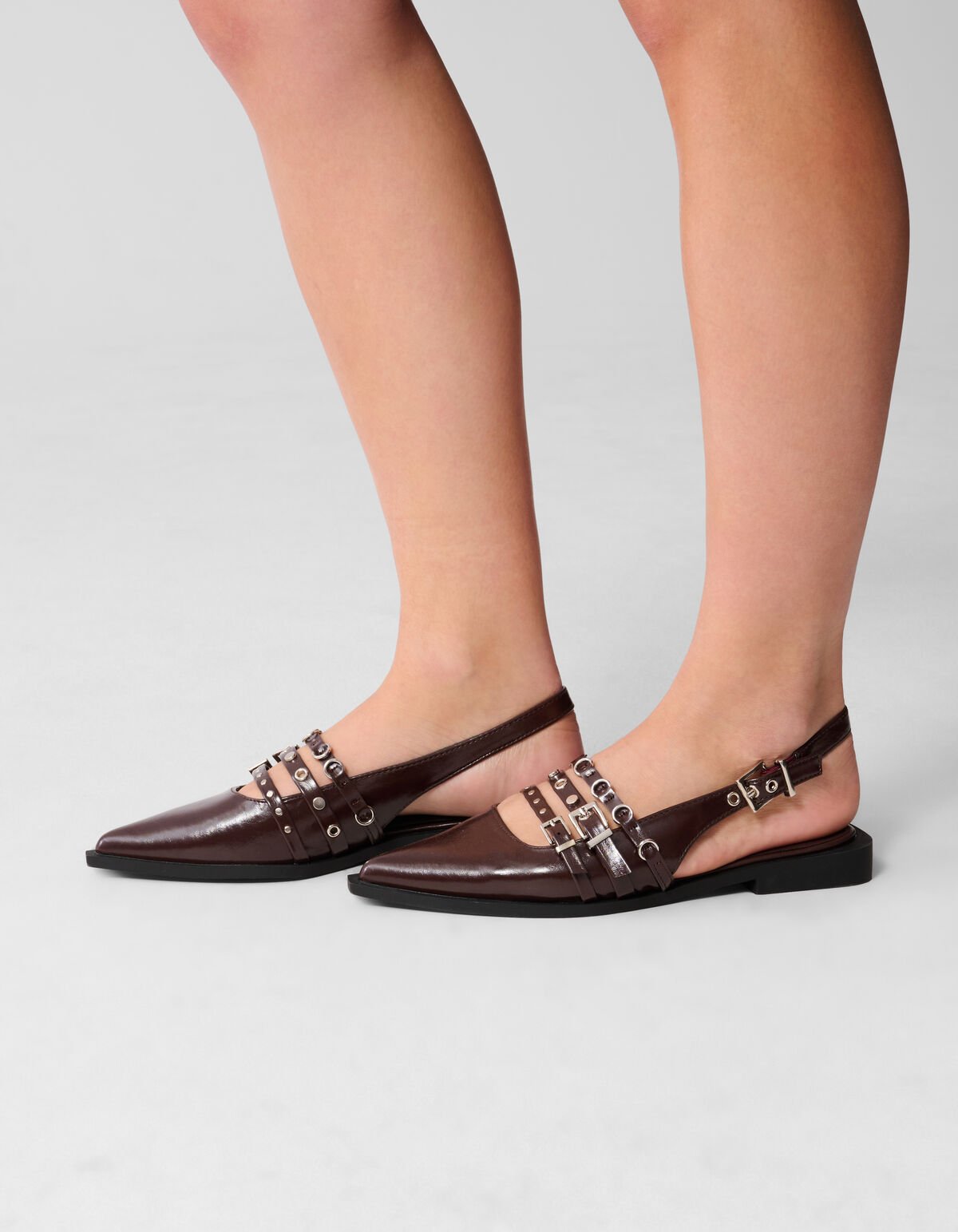 Gesp Slingback Donkerrood SHOEBY SHOES