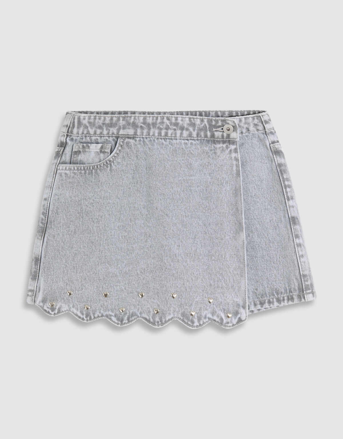 Heart Wrap Skort Lichtgrijs SHOEBY GIRLS